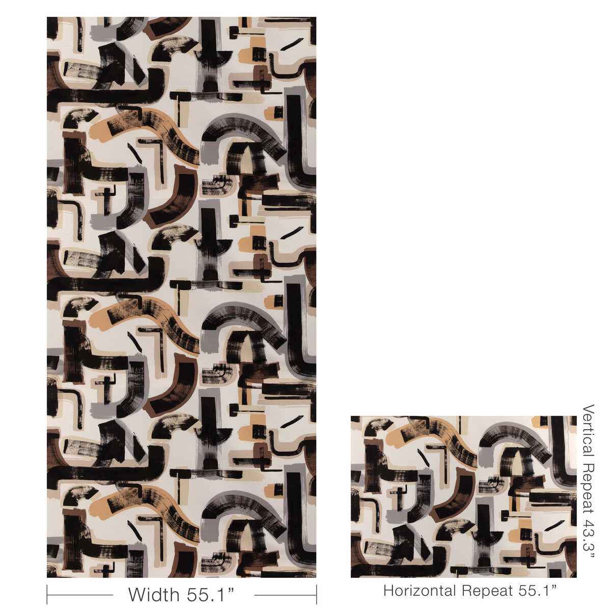 Gwf38061660 Bleecker Print Bark Dune Lee Jofa Modern Fabric - LEE JOFA MODERN Fabric