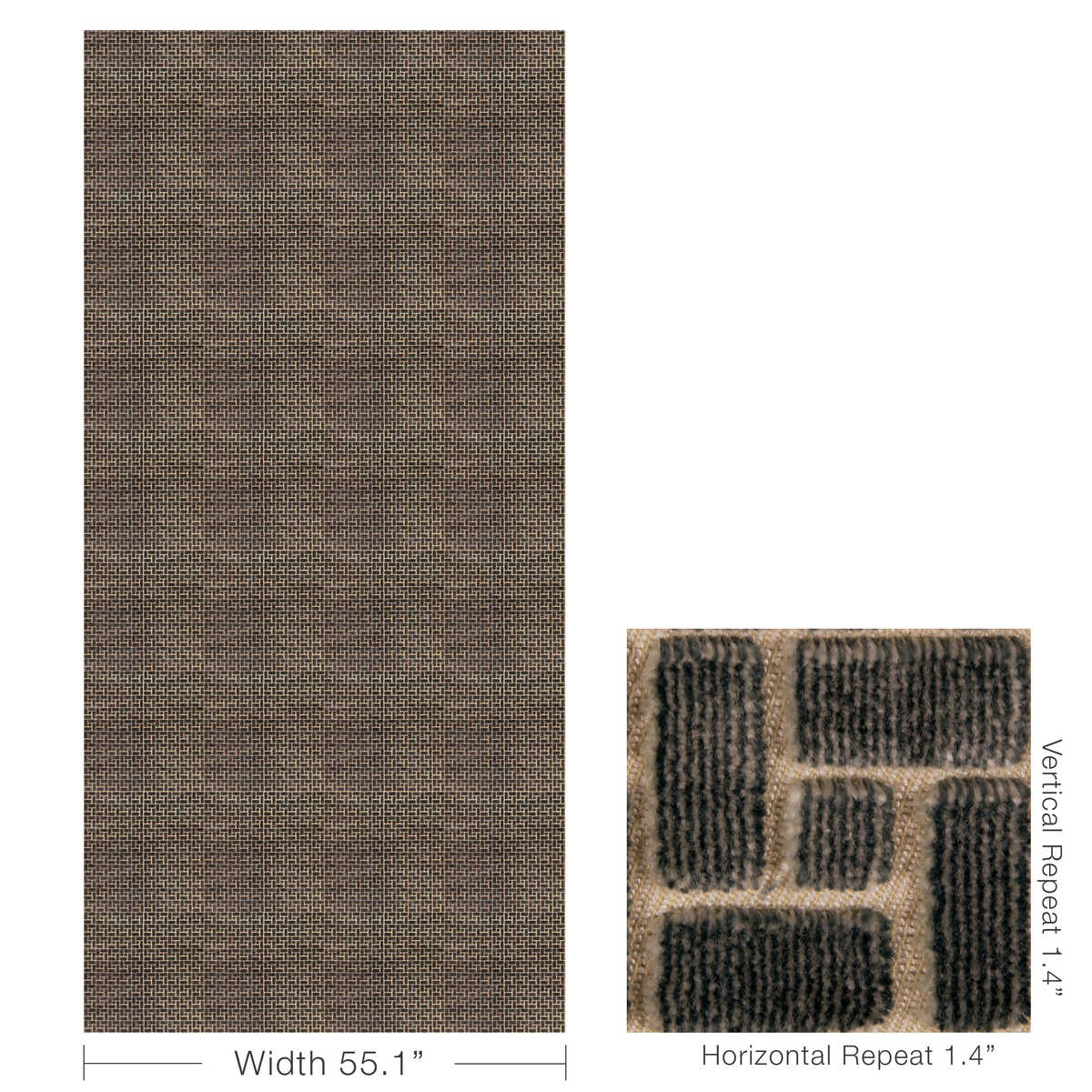 Fieldstone Velvet - Domino - LEE JOFA MODERN Fabric