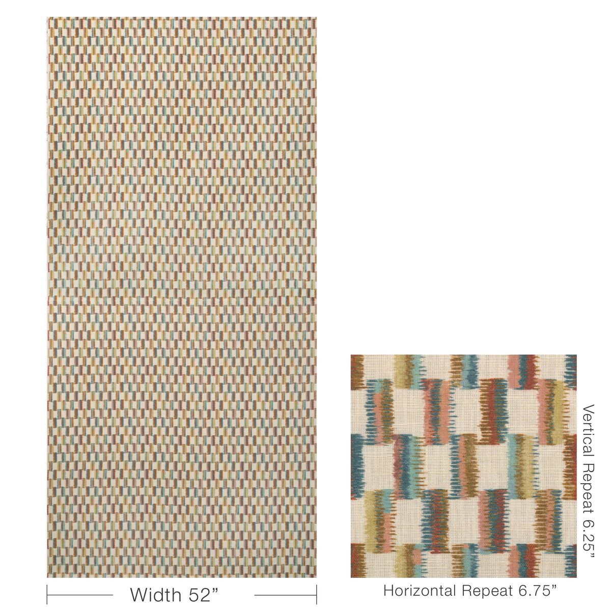 Brushstroke - Rust/Teal - Lee Jofa Modern Fabric