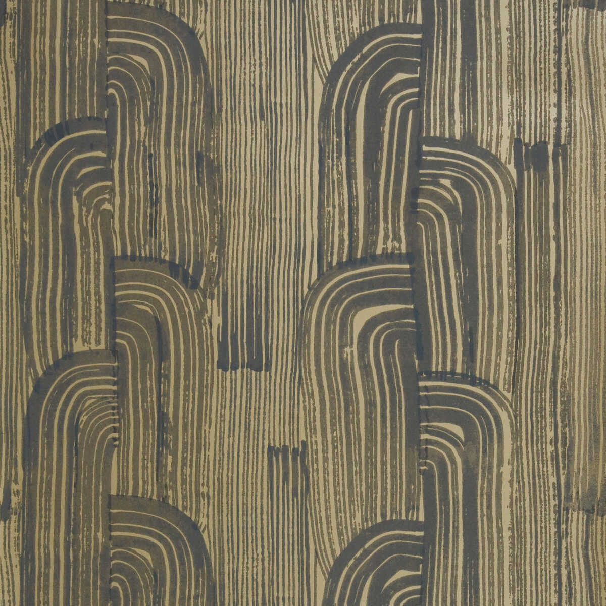 Crescent Paper - Ebony/Gold - LEE JOFA MODERN Wallpaper