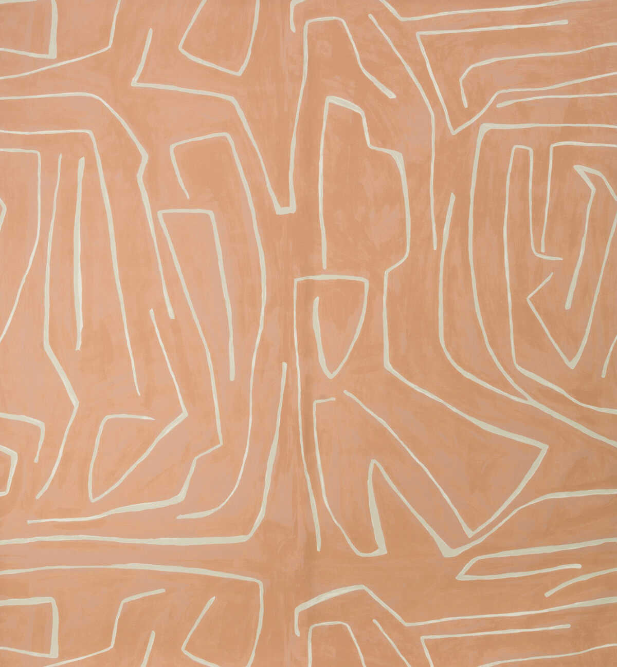 Graffito - Salmon/Cream - LEE JOFA MODERN Wallpaper