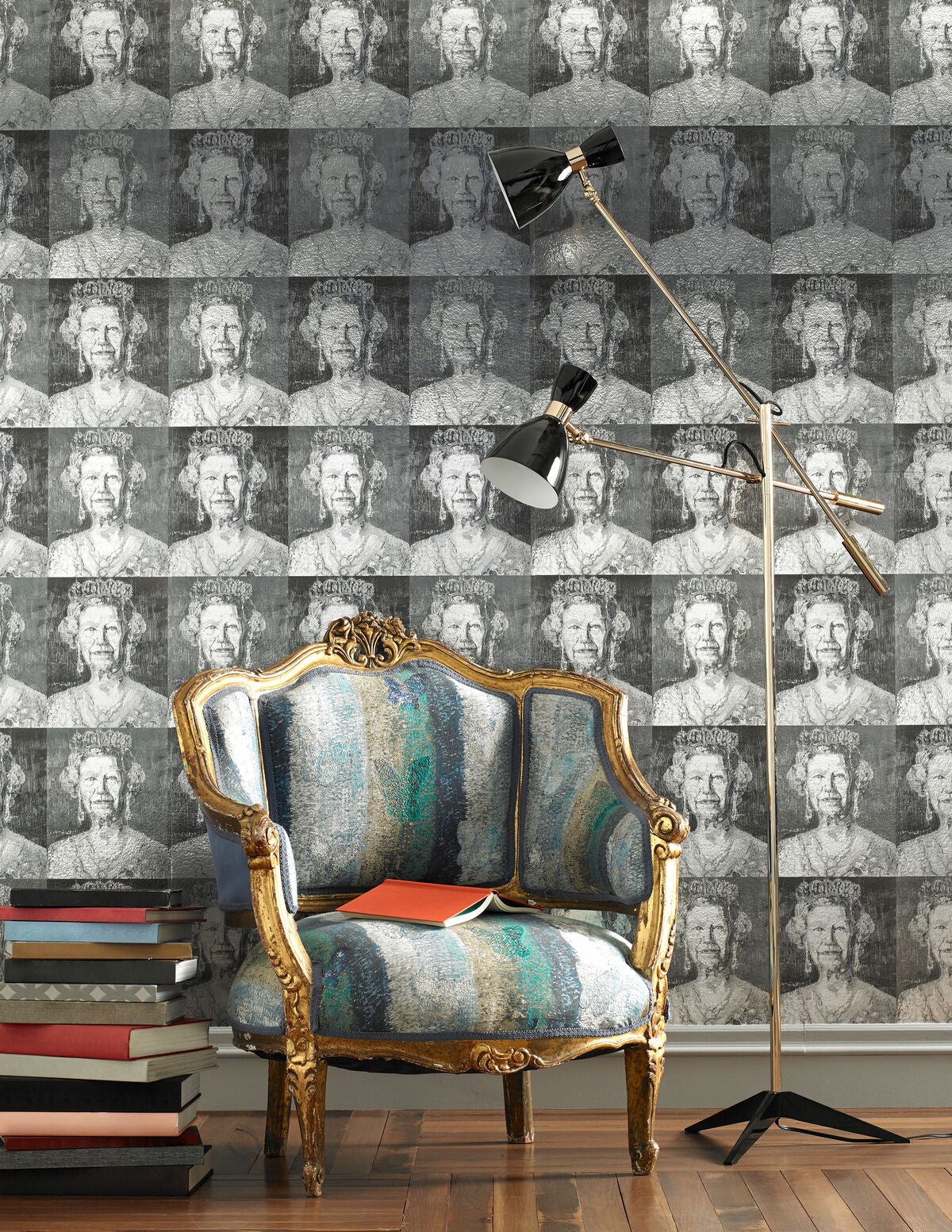 Hm Glam - Silver/Charcoal - Lee Jofa Modern Wallpaper