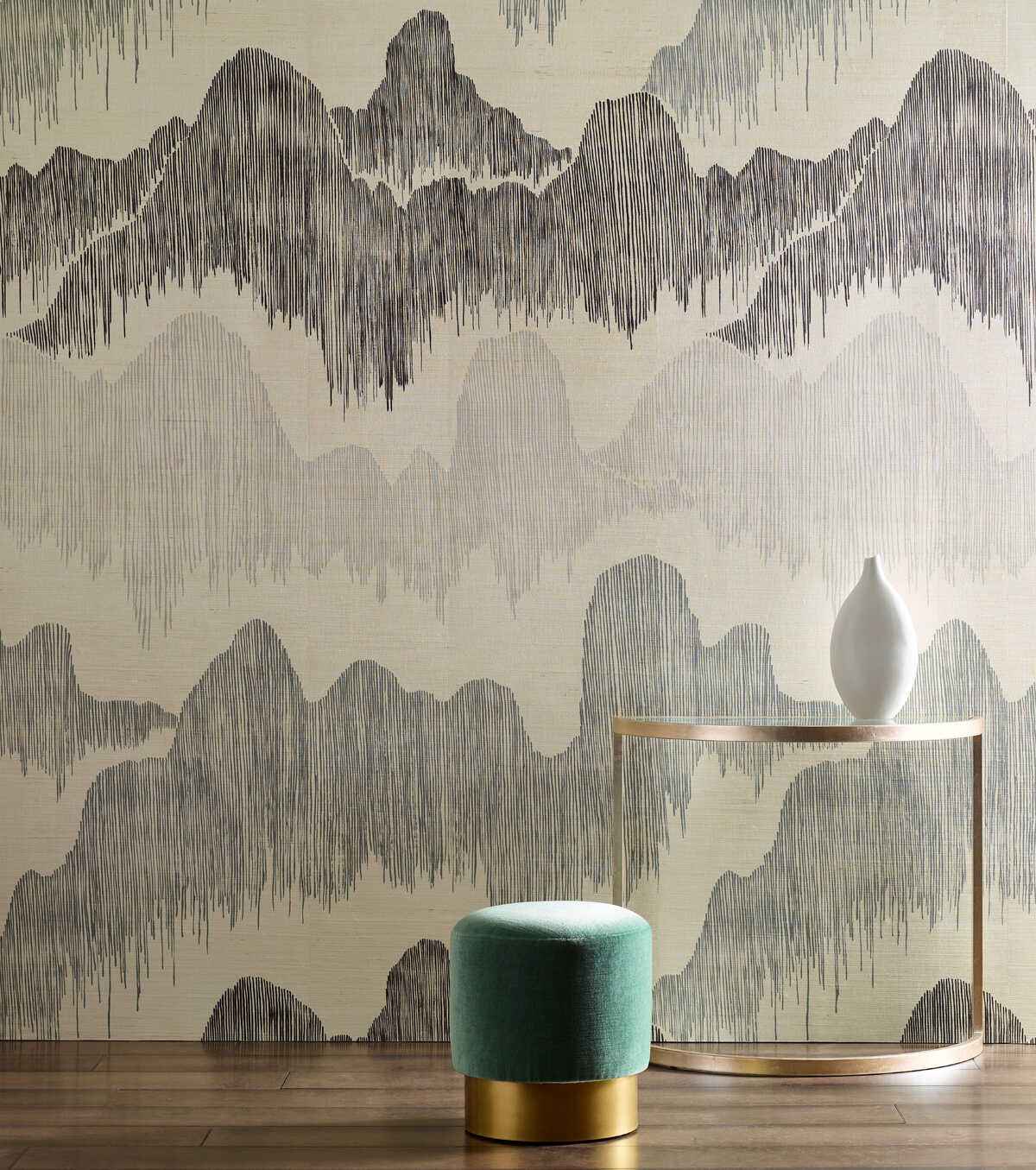 Gwp37151130 Cascadia Paper Teal Lee Jofa Modern Wallpaper - LEE JOFA MODERN Wallpaper