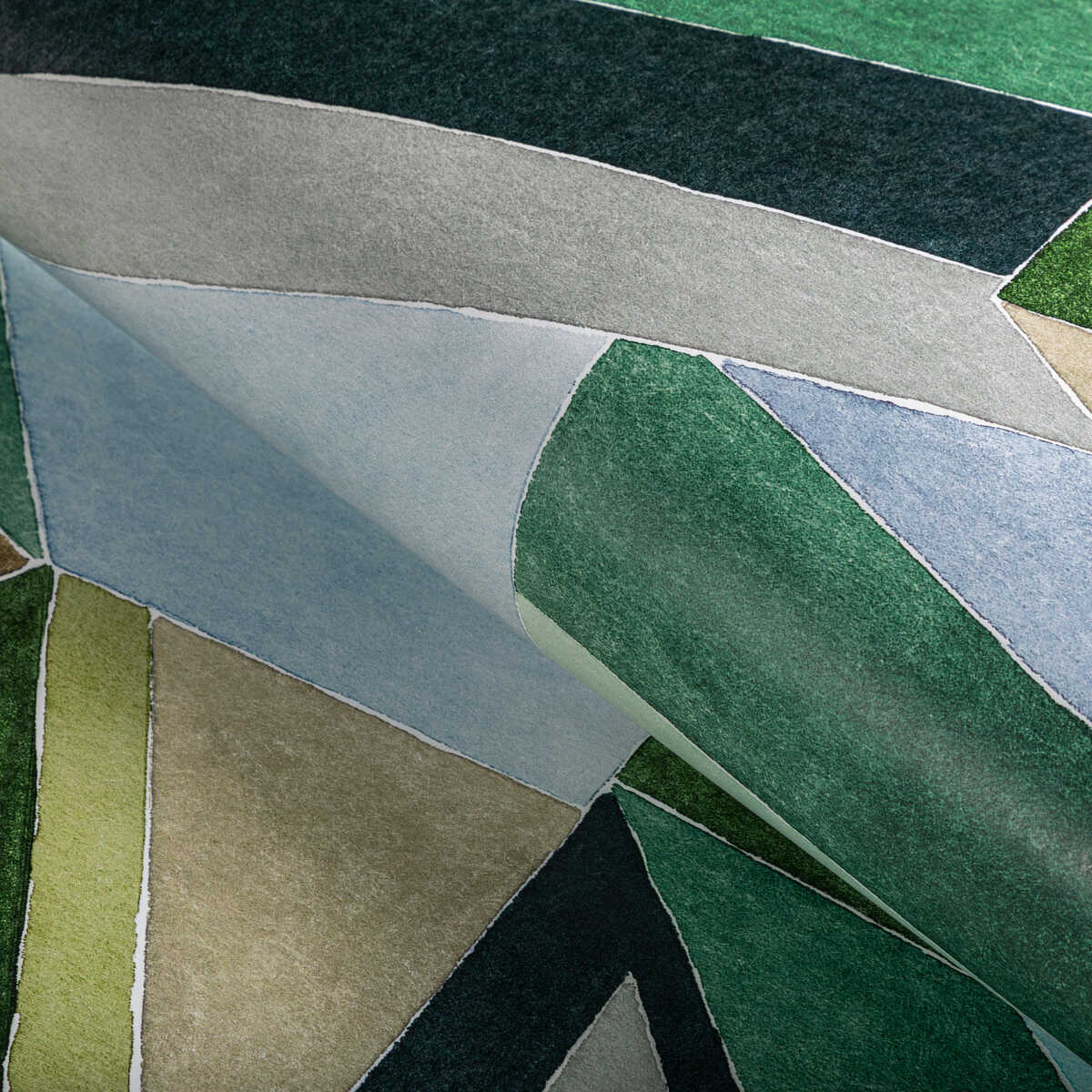 Roulade Paper - Juniper/Buff - LEE JOFA MODERN Wallpaper