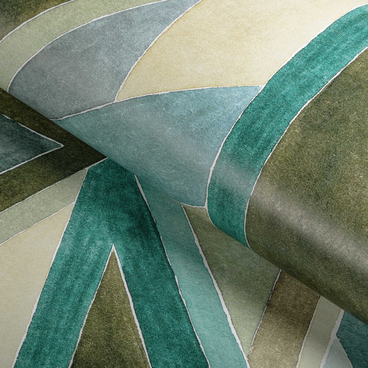 Roulade Paper - Aqua/Dune - LEE JOFA MODERN Wallpaper