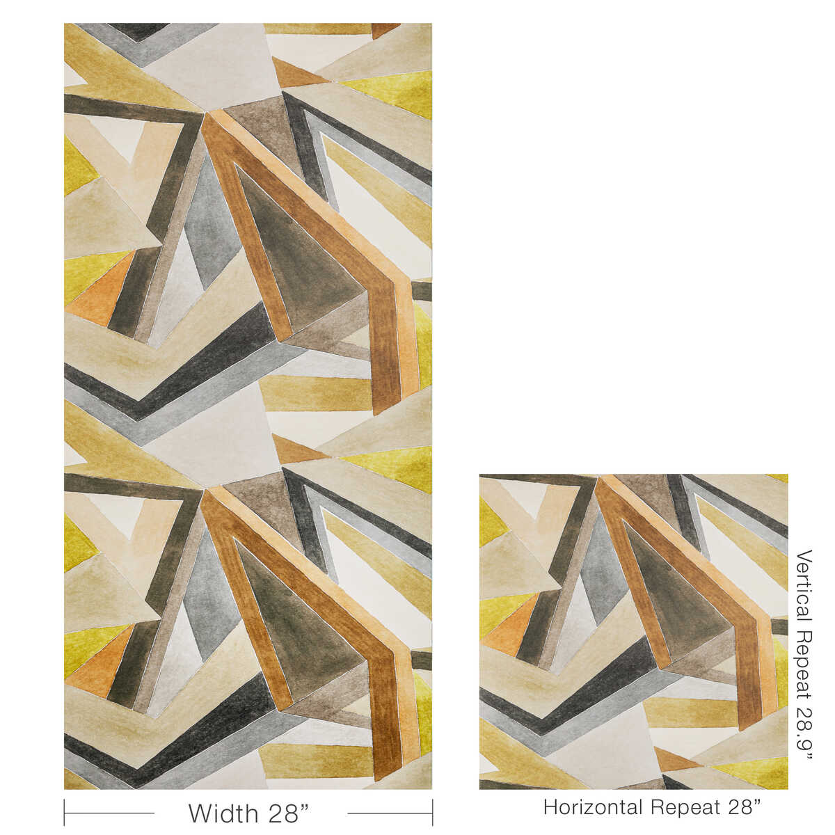 Roulade Paper - Citron/Stone - LEE JOFA MODERN Wallpaper