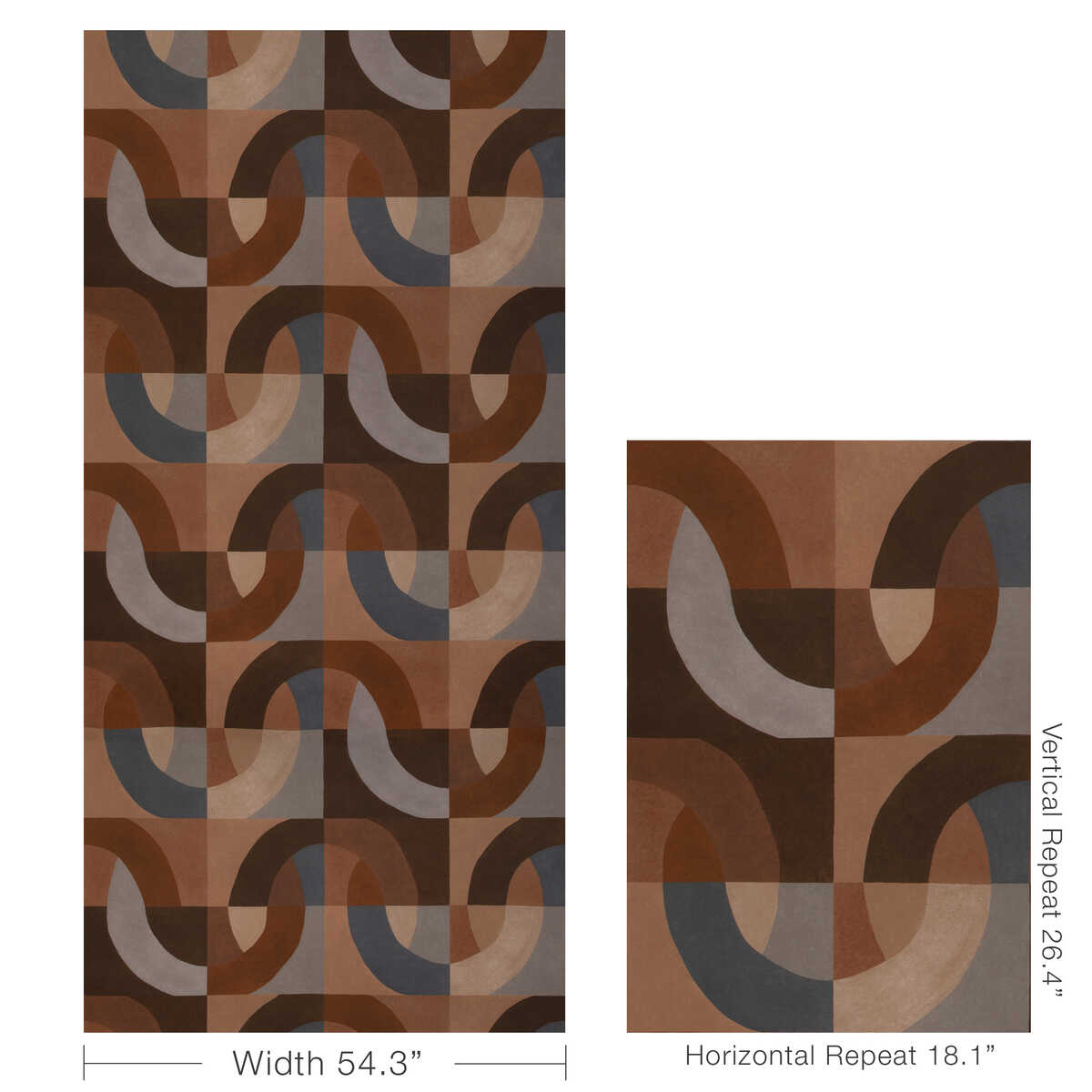 Colonnade Paper - Cinnabar - LEE JOFA MODERN Wallpaper