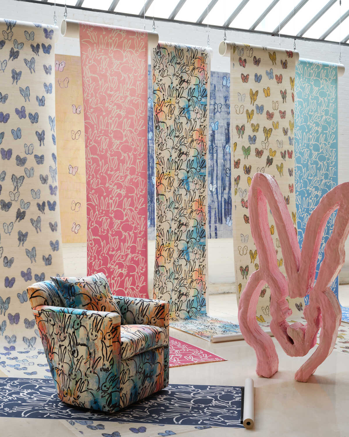 Flutter Sisal - The Blues - LEE JOFA MODERN Wallpaper