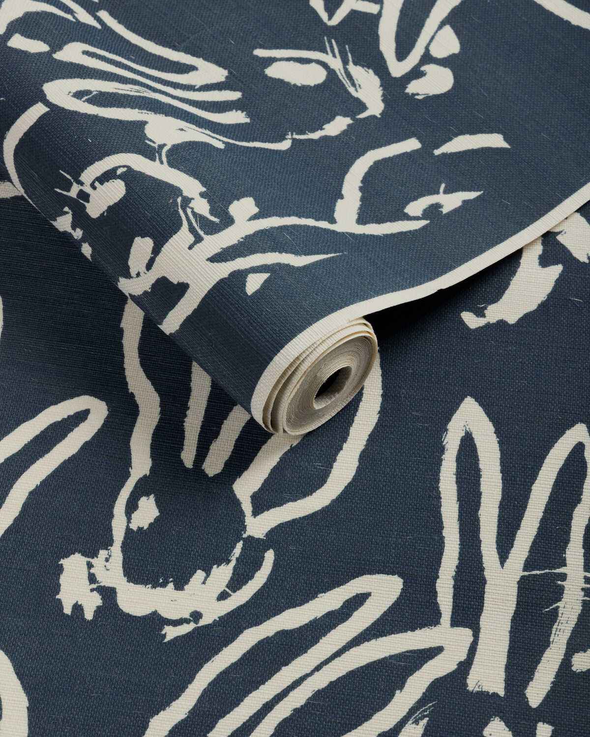 Gwp3748500 Hula Sisal Navy Lee Jofa Modern Wallpaper - LEE JOFA MODERN Wallpaper