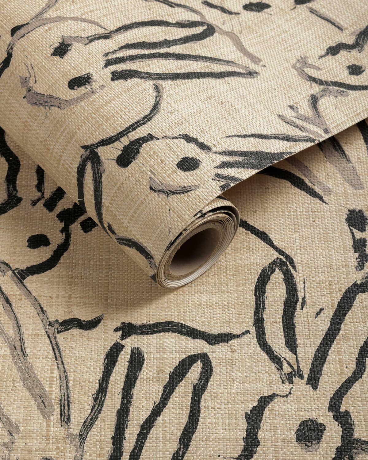 Hutch Raffia - Ink - LEE JOFA MODERN Wallpaper