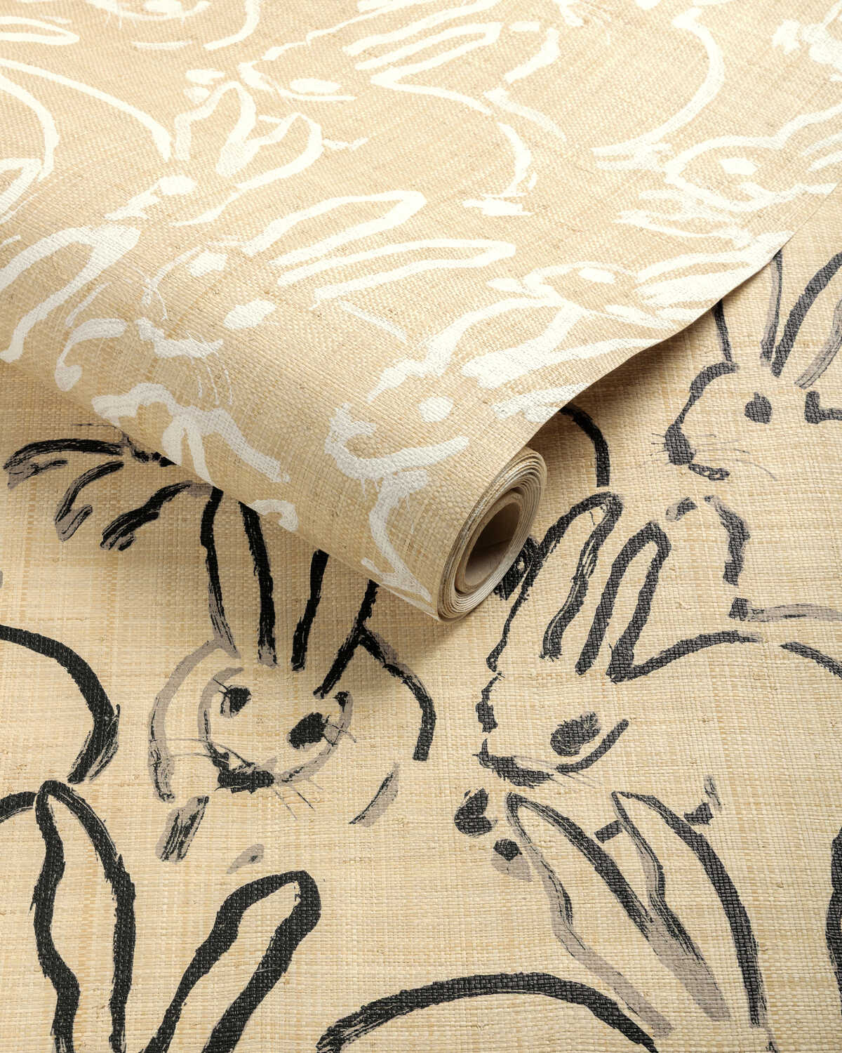 Hutch Raffia - Ink - LEE JOFA MODERN Wallpaper