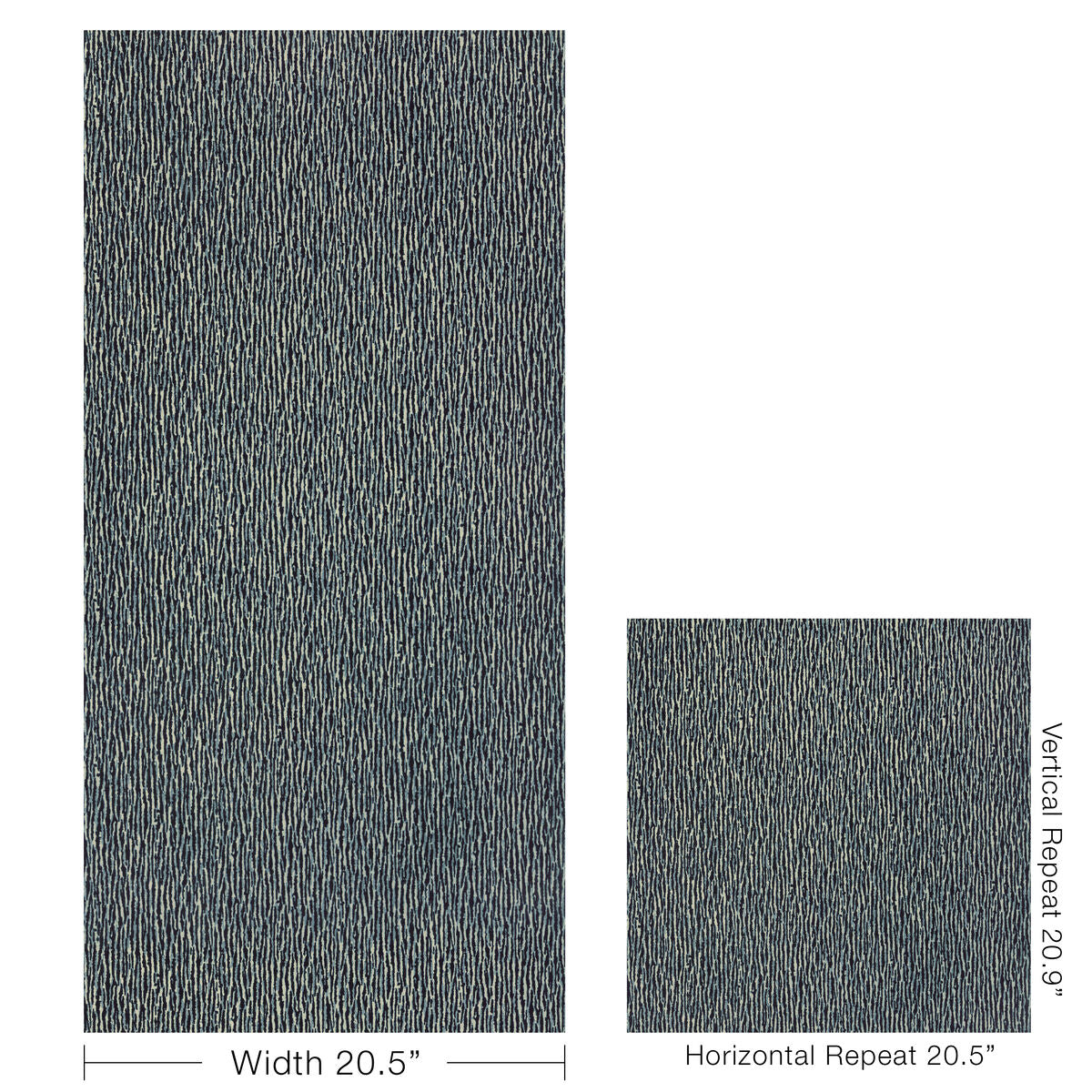 Maia Flock Wc - Sapphire - Lee Jofa Wallpaper