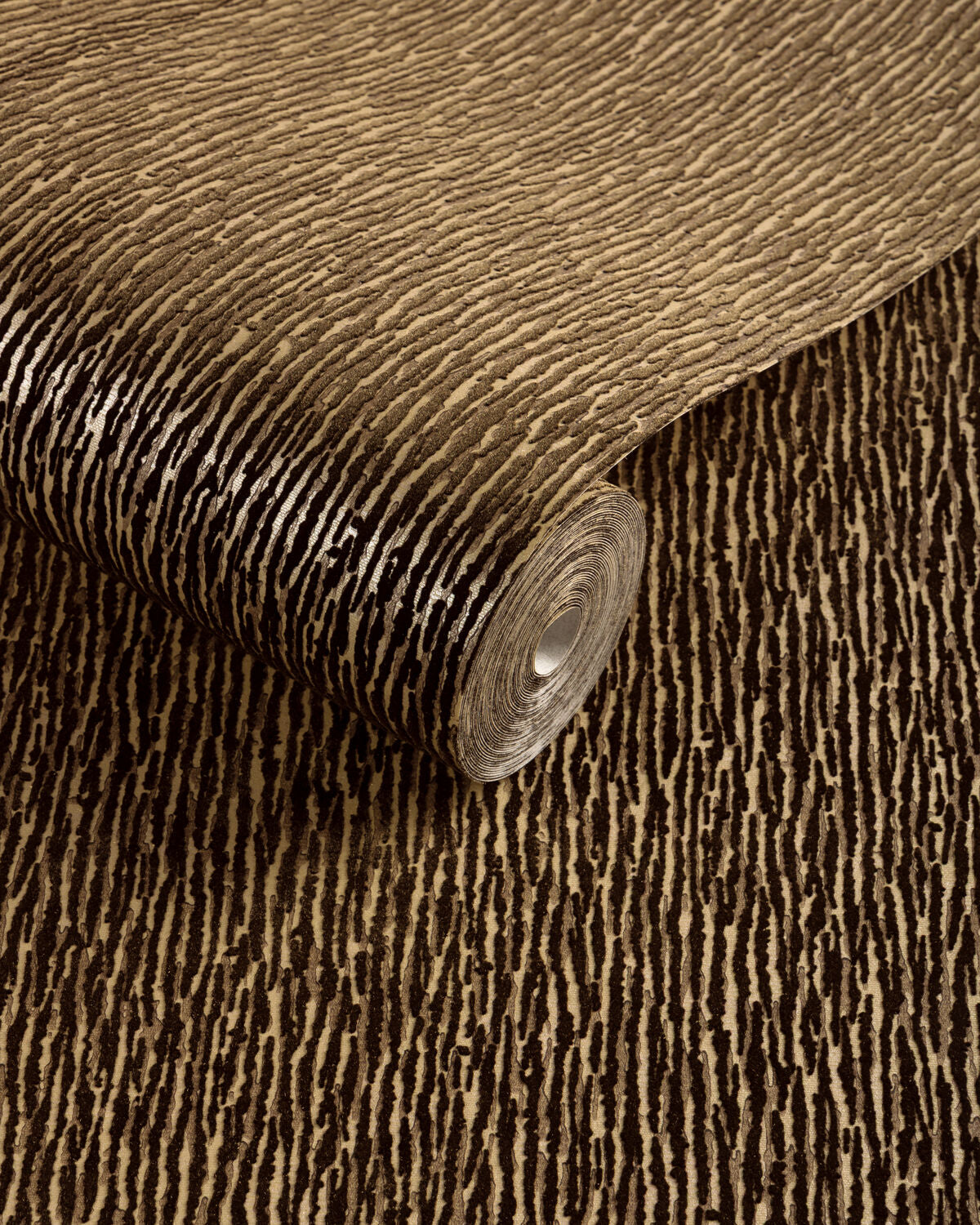 Maia Flock Wc - Tiger Eye - Lee Jofa Wallpaper