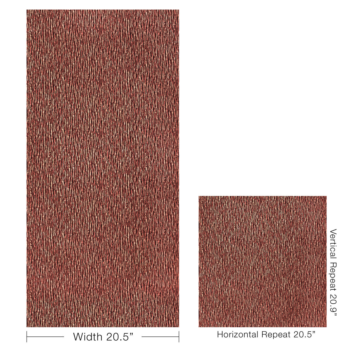 Maia Flock Wc - Garnet - Lee Jofa Wallpaper