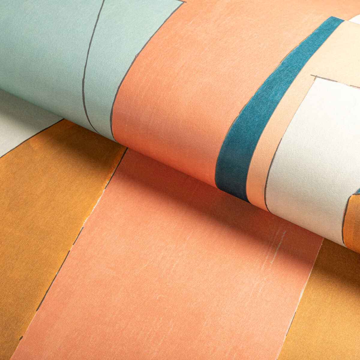 Gwp37213570 District Paper Apricot Lee Jofa Modern Wallpaper - LEE JOFA MODERN Wallpaper