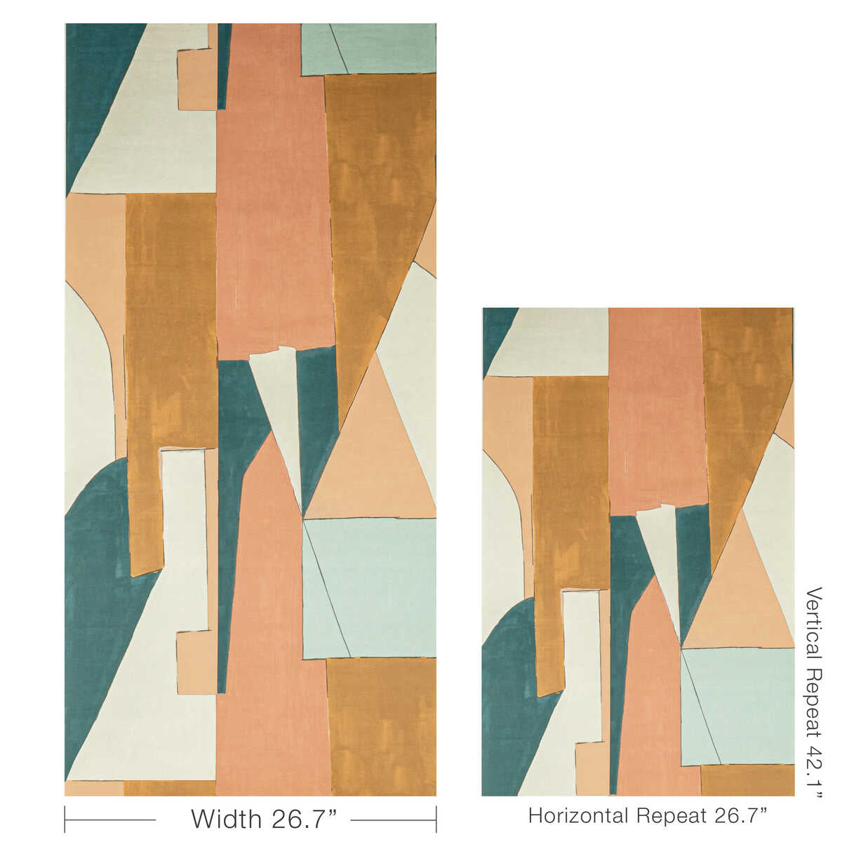 District Paper - Apricot - LEE JOFA MODERN Wallpaper