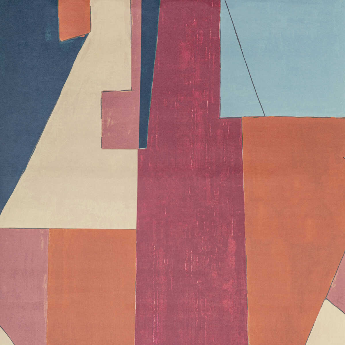 District Paper - Claret - LEE JOFA MODERN Wallpaper
