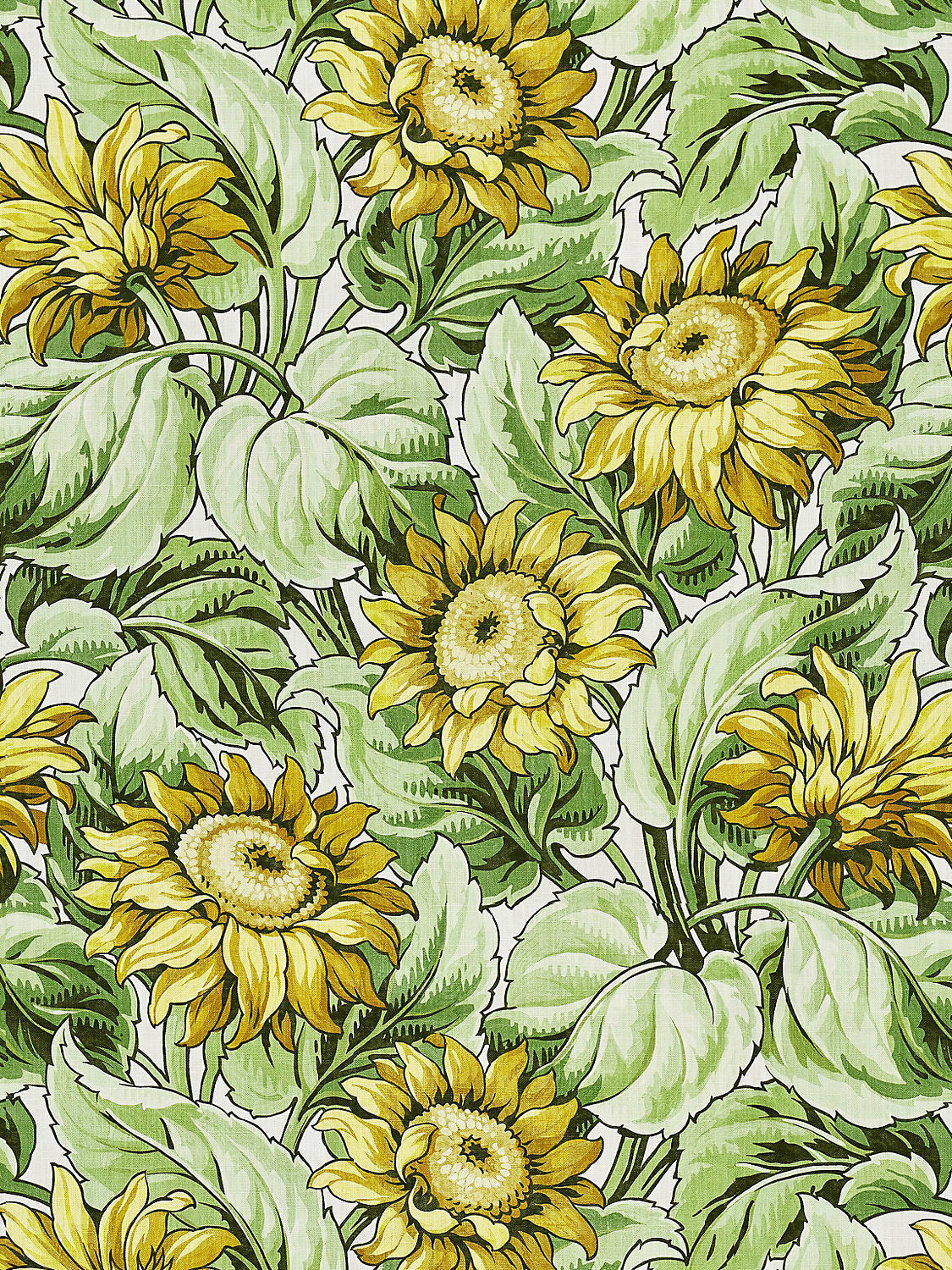 Sunflower Print - Harvest - Scalamandre Fabric