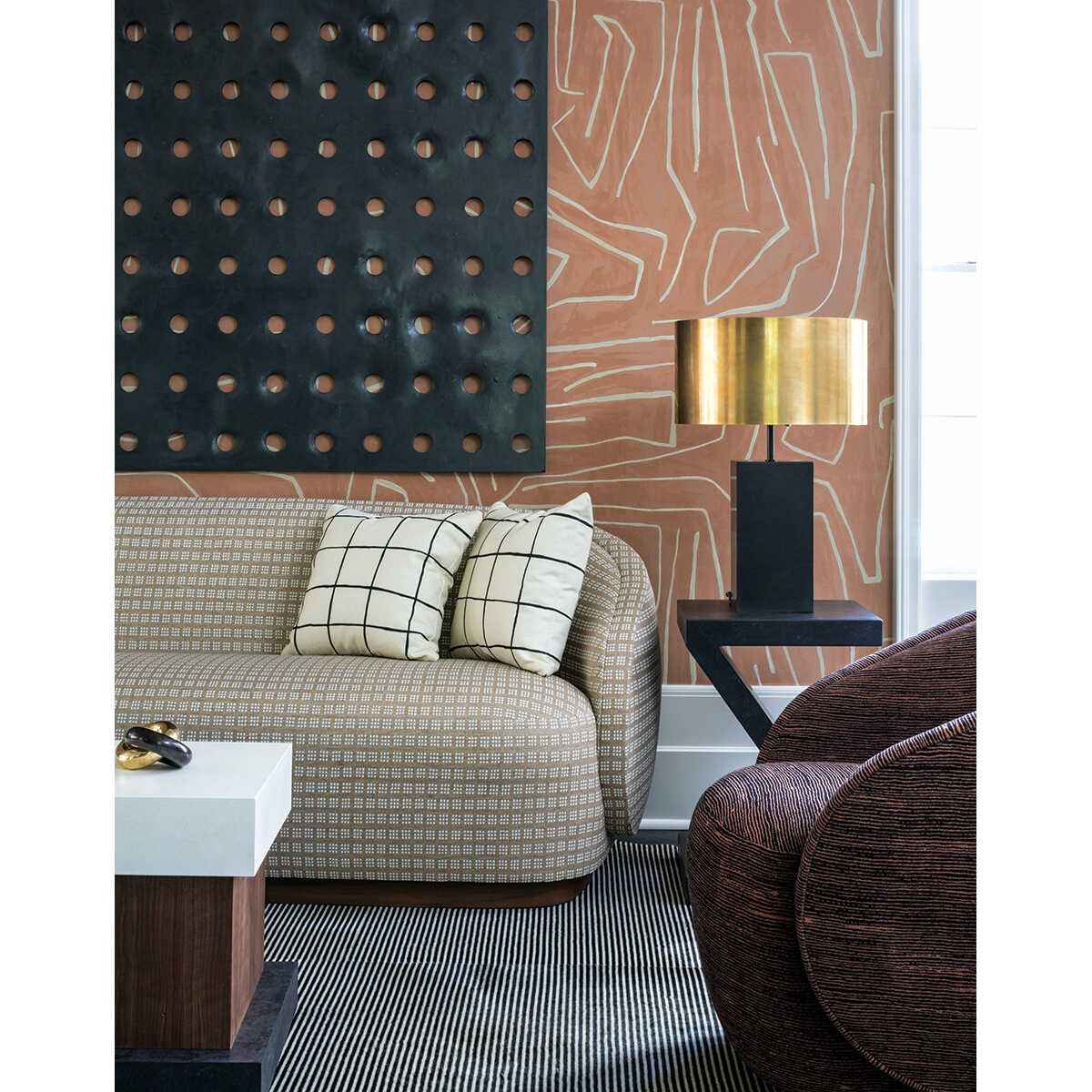 Gwp35018160 Graffito Onyx Beige Lee Jofa Modern Wallpaper - LEE JOFA MODERN Wallpaper