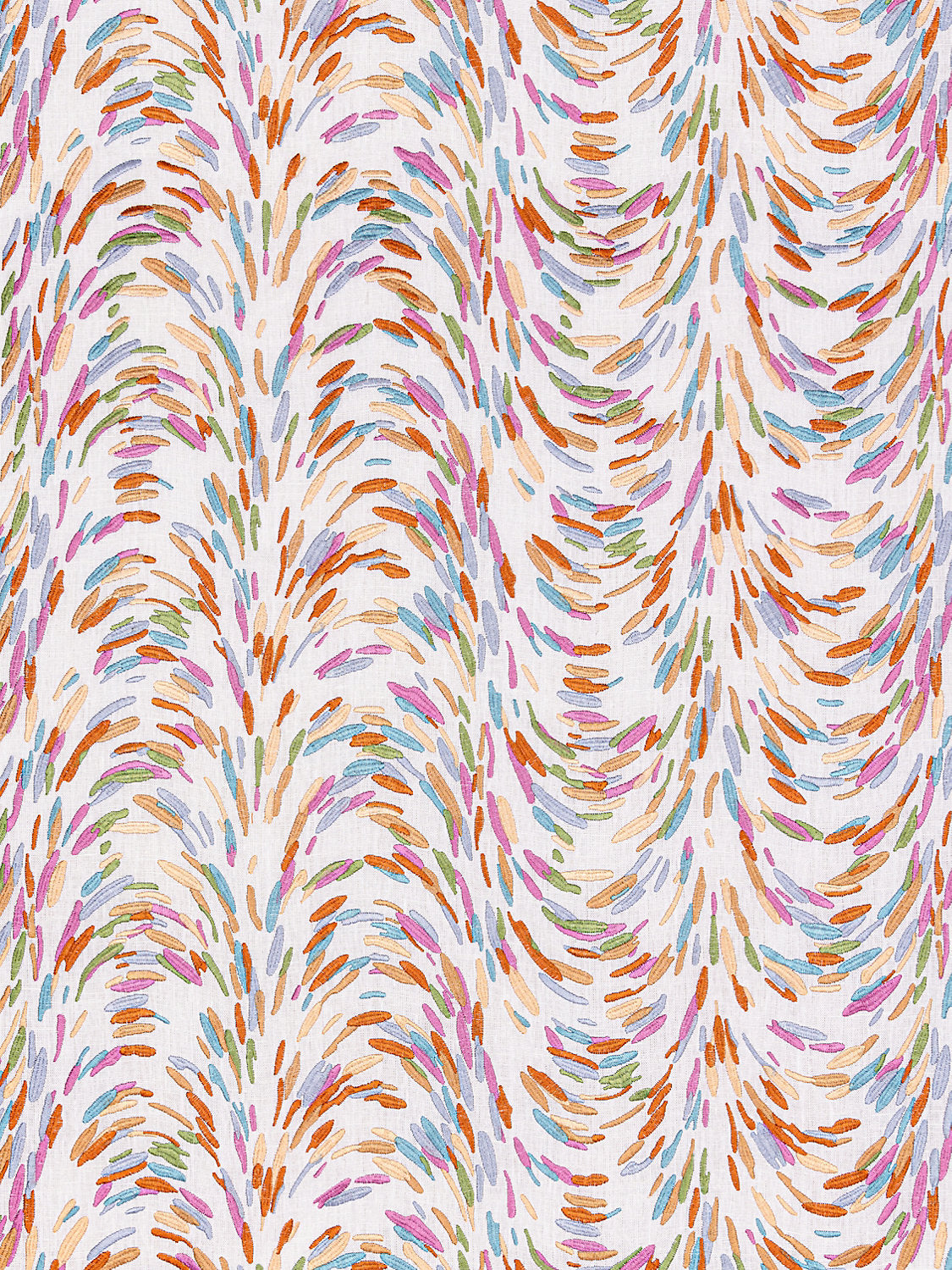 Fountain Embroidery - Peach - Scalamandre Fabric