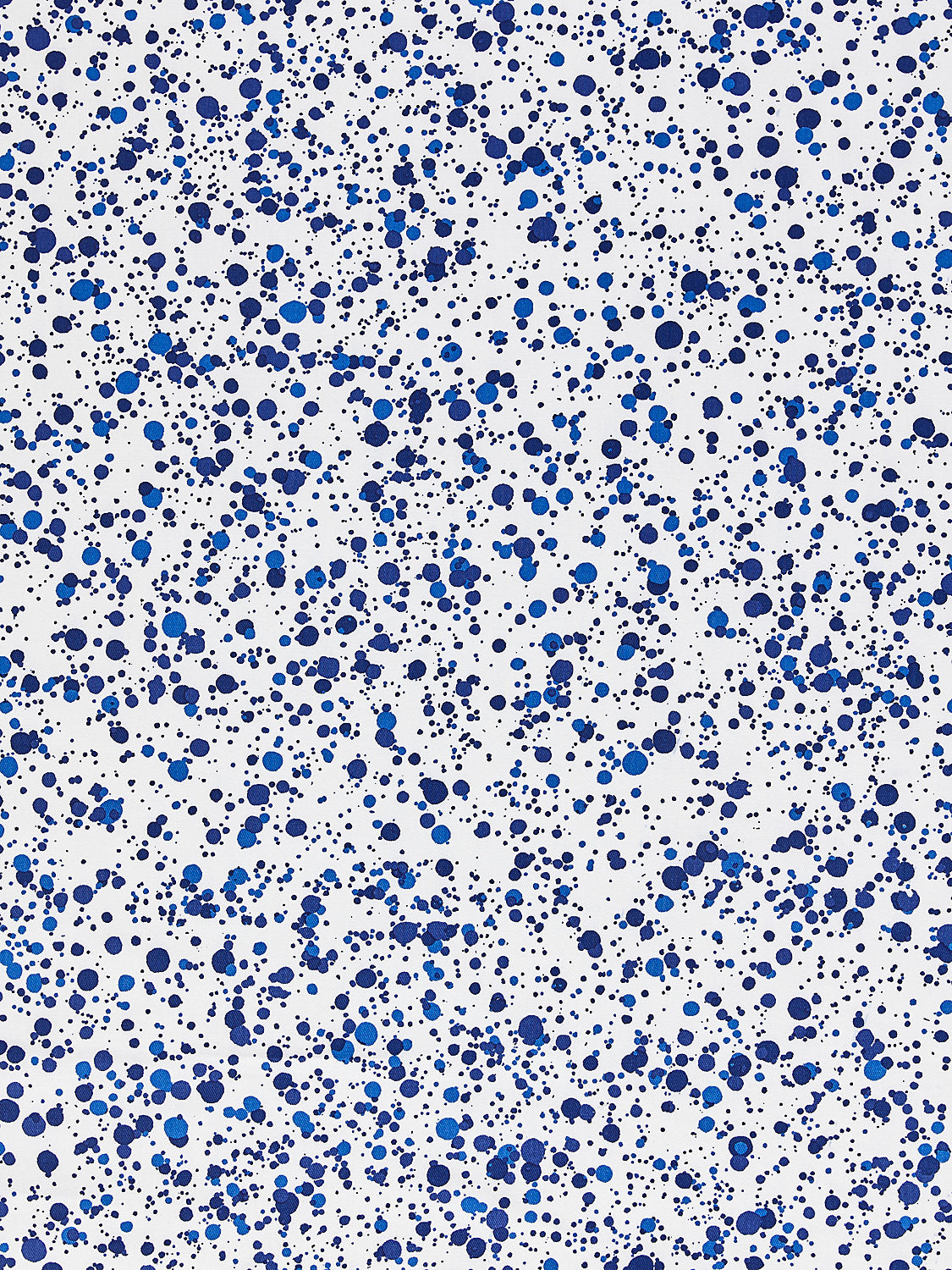 Spatter Cotton Print - Navy On White - Scalamandre Fabric