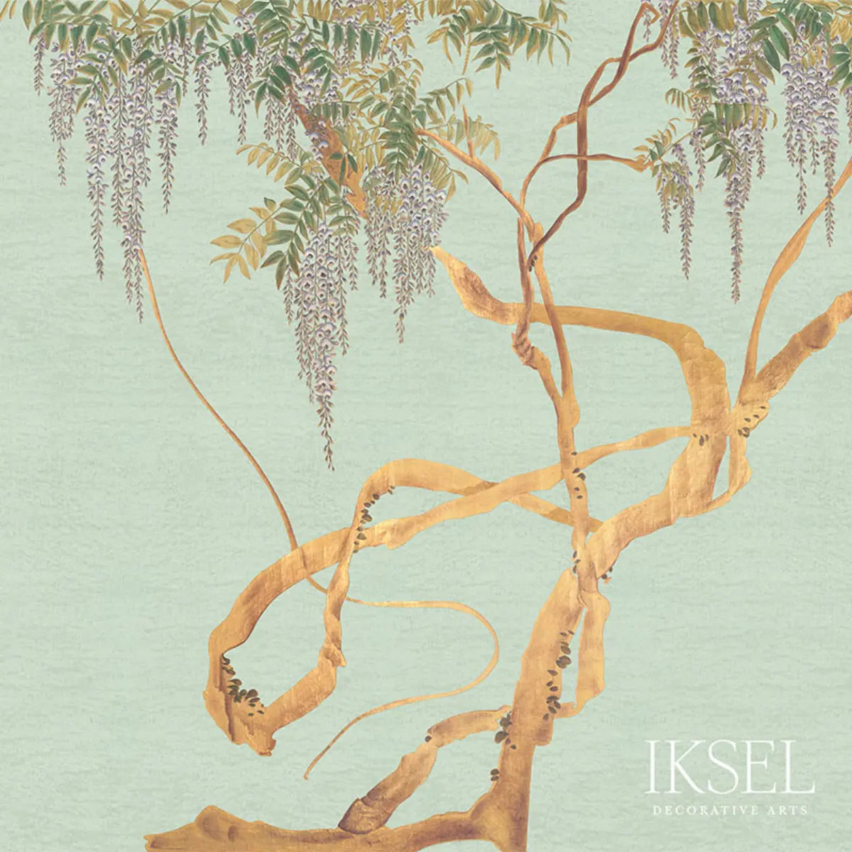 Edo Wisteria - Celery - Schumacher IK2602 Wallcovering - Schumacher Wallpaper