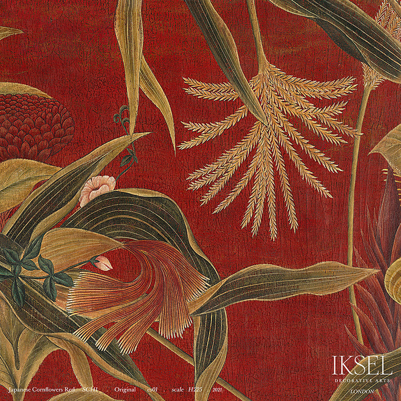 JAPANESE-CORNFLOWERS-RED-SCHUMACHER-IK3402