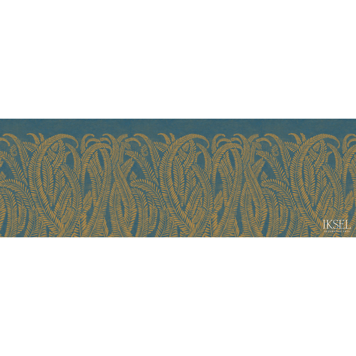 ART-DECO-GOLDEN-FERN-GOLDEN-BLUE-SCHUMACHER-IK8402