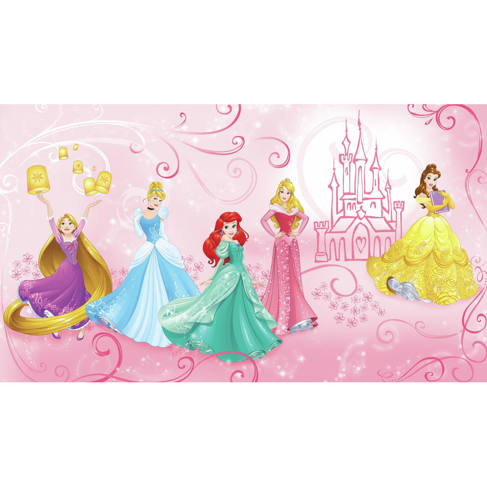 Disney Princess Enchanted Pre-pasted Wall Mural - Pink - York Wallcoverings - JL1388M
