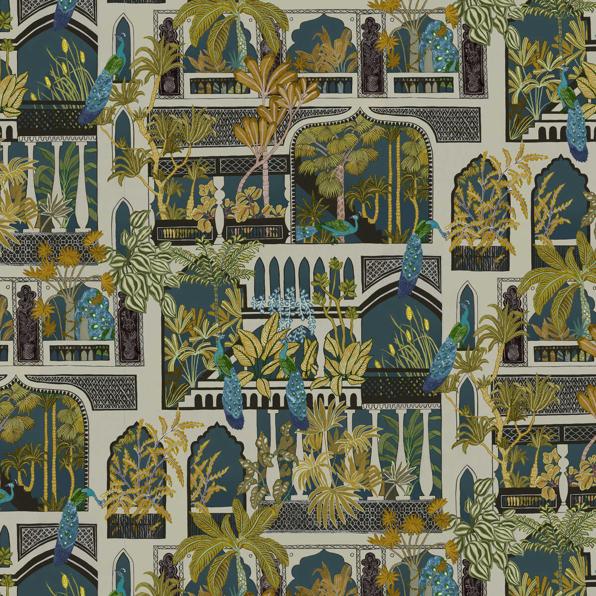 Peacock Arches - 21 - KRAVET COUTURE Wallpaper