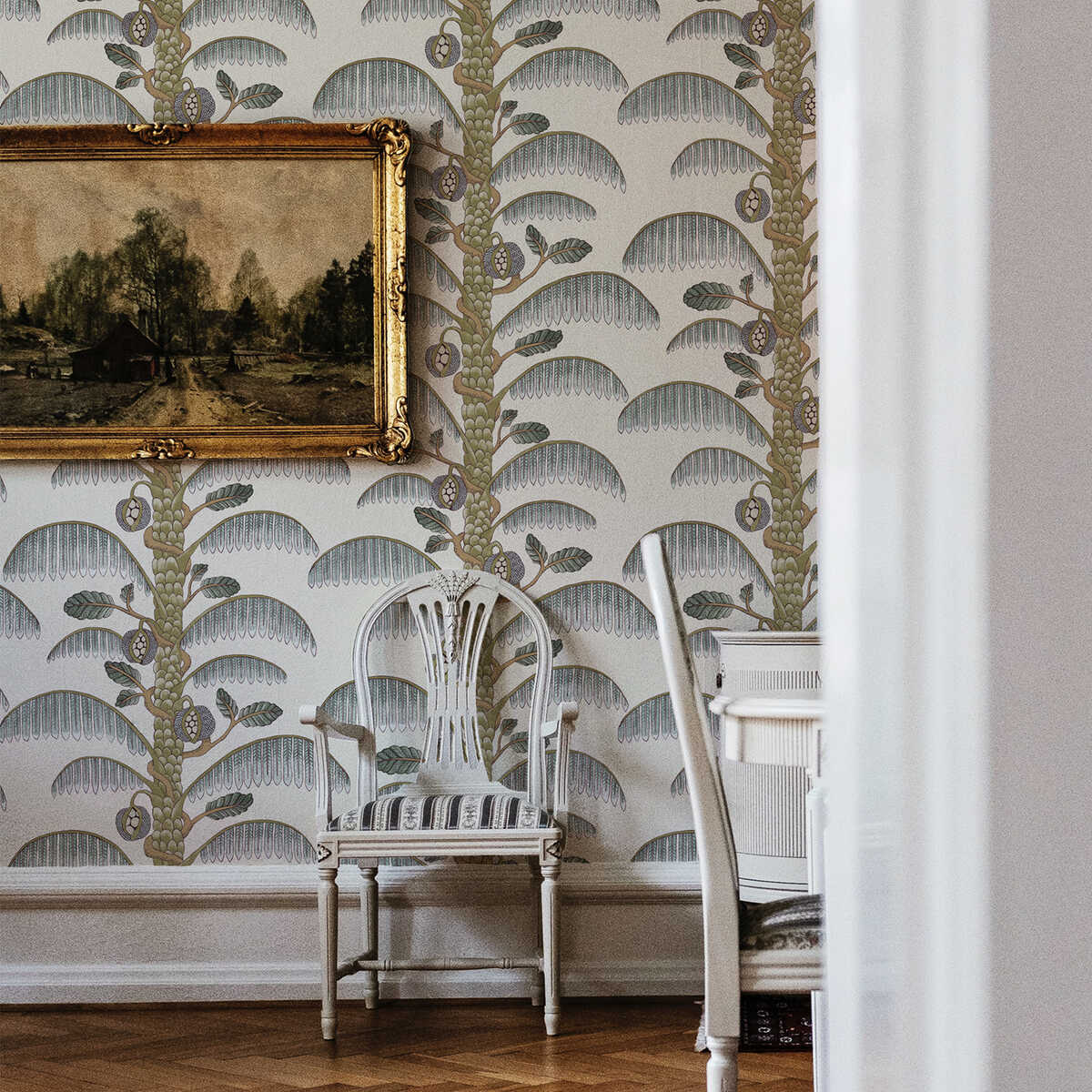 Palm Stripe - 11 - KRAVET COUTURE Wallpaper
