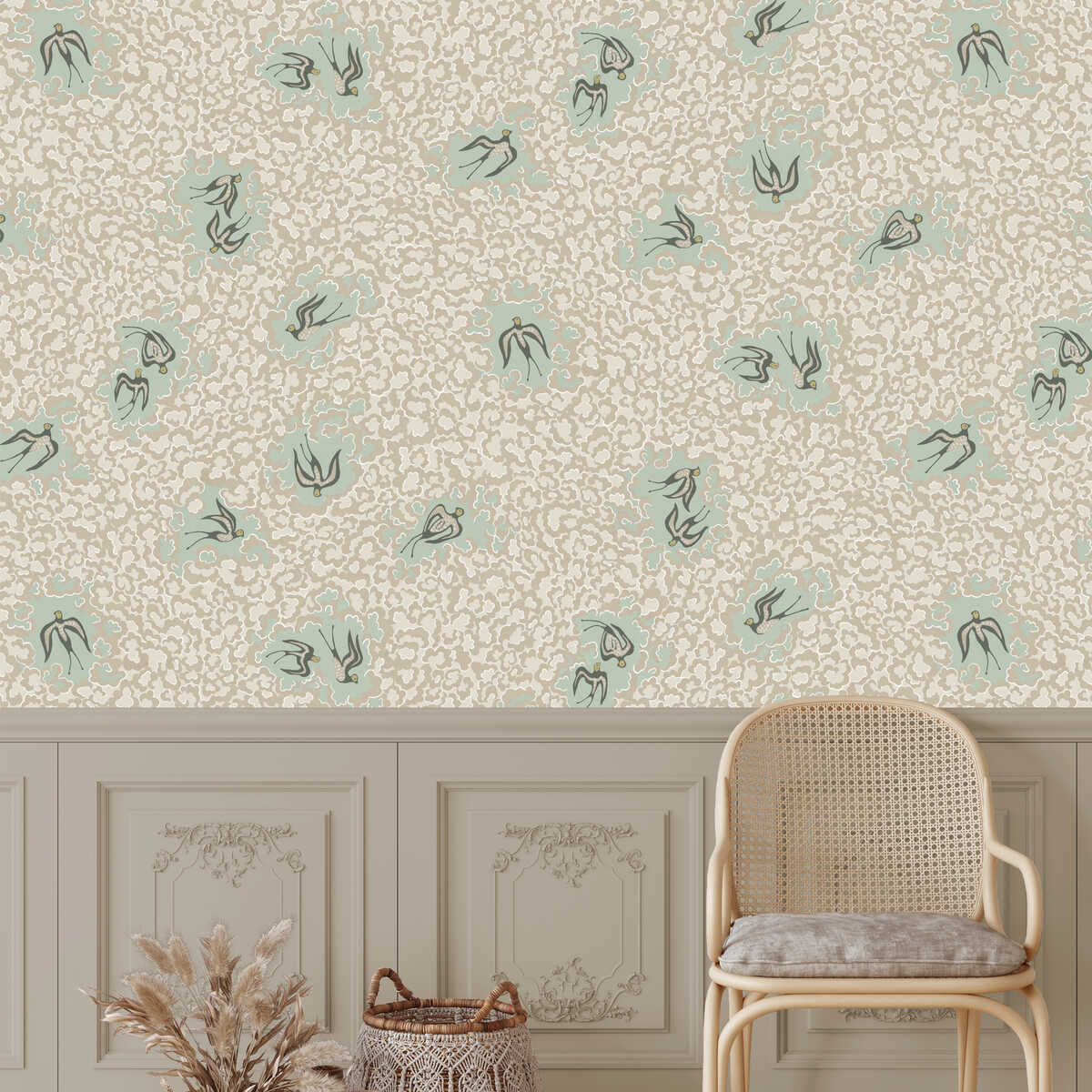 Beas Swallows - 21 - KRAVET COUTURE Wallpaper