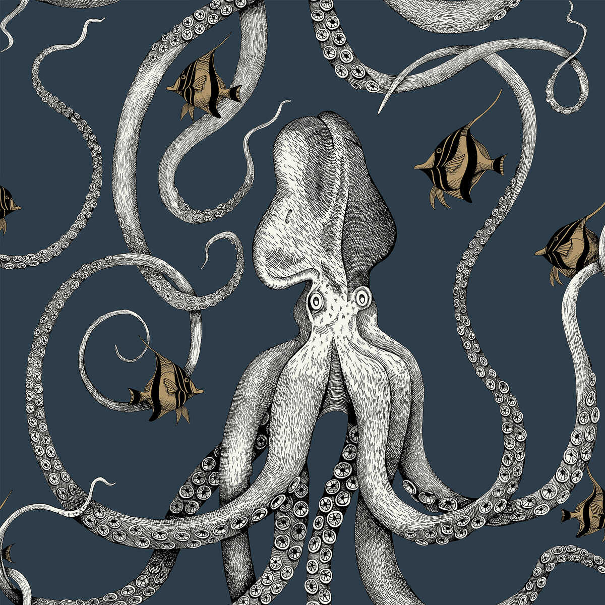 Octopoda Grand - 01 - KRAVET COUTURE Wallpaper