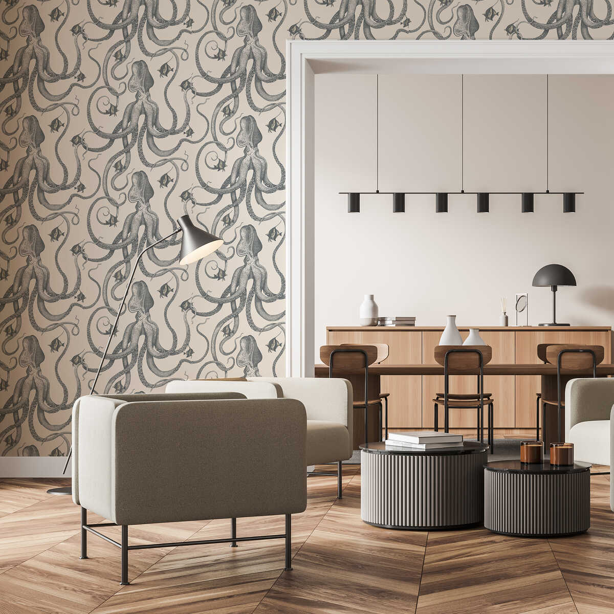 Octopoda Grand - 31 - KRAVET COUTURE Wallpaper
