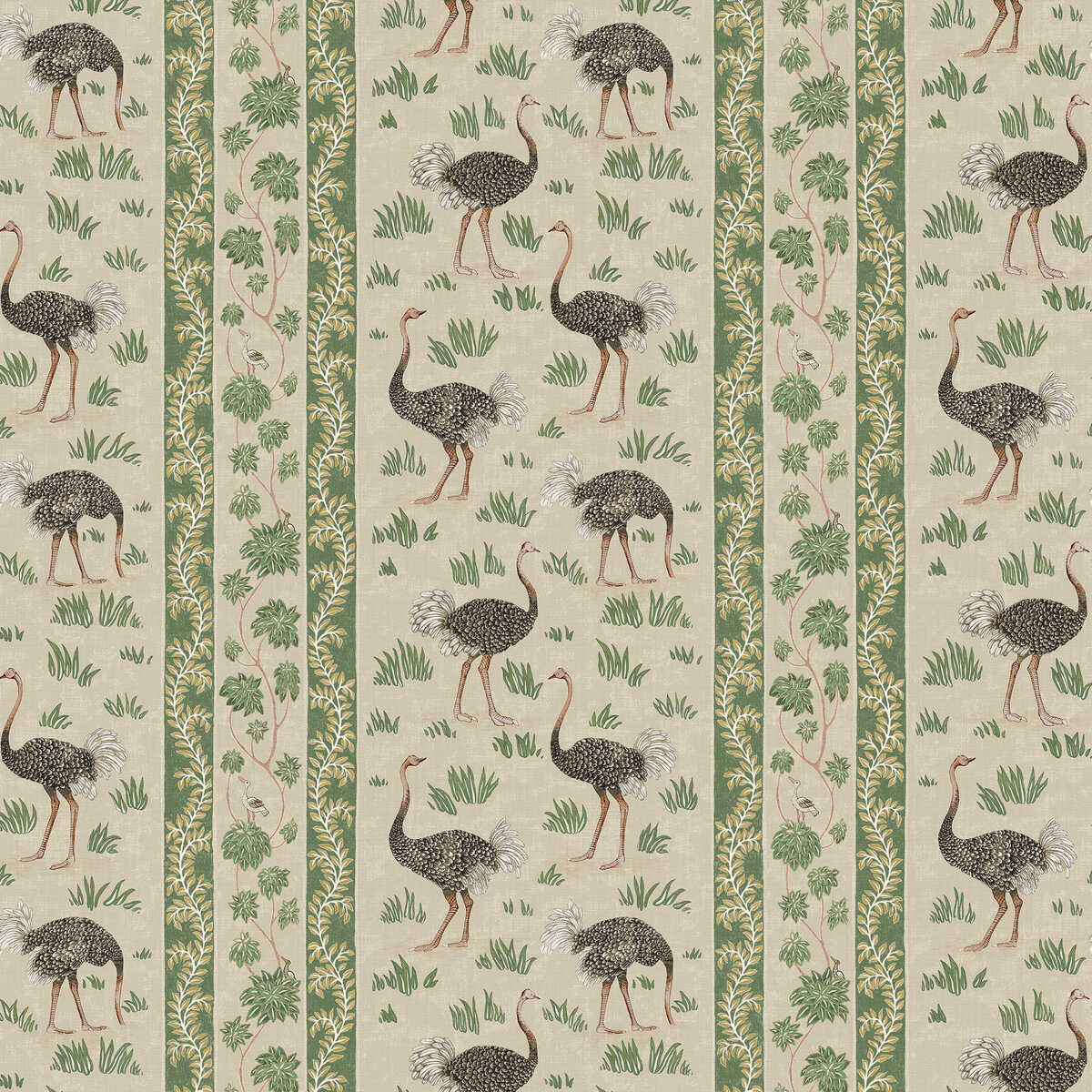 Ostrich Stripe - 11 - KRAVET COUTURE Wallpaper
