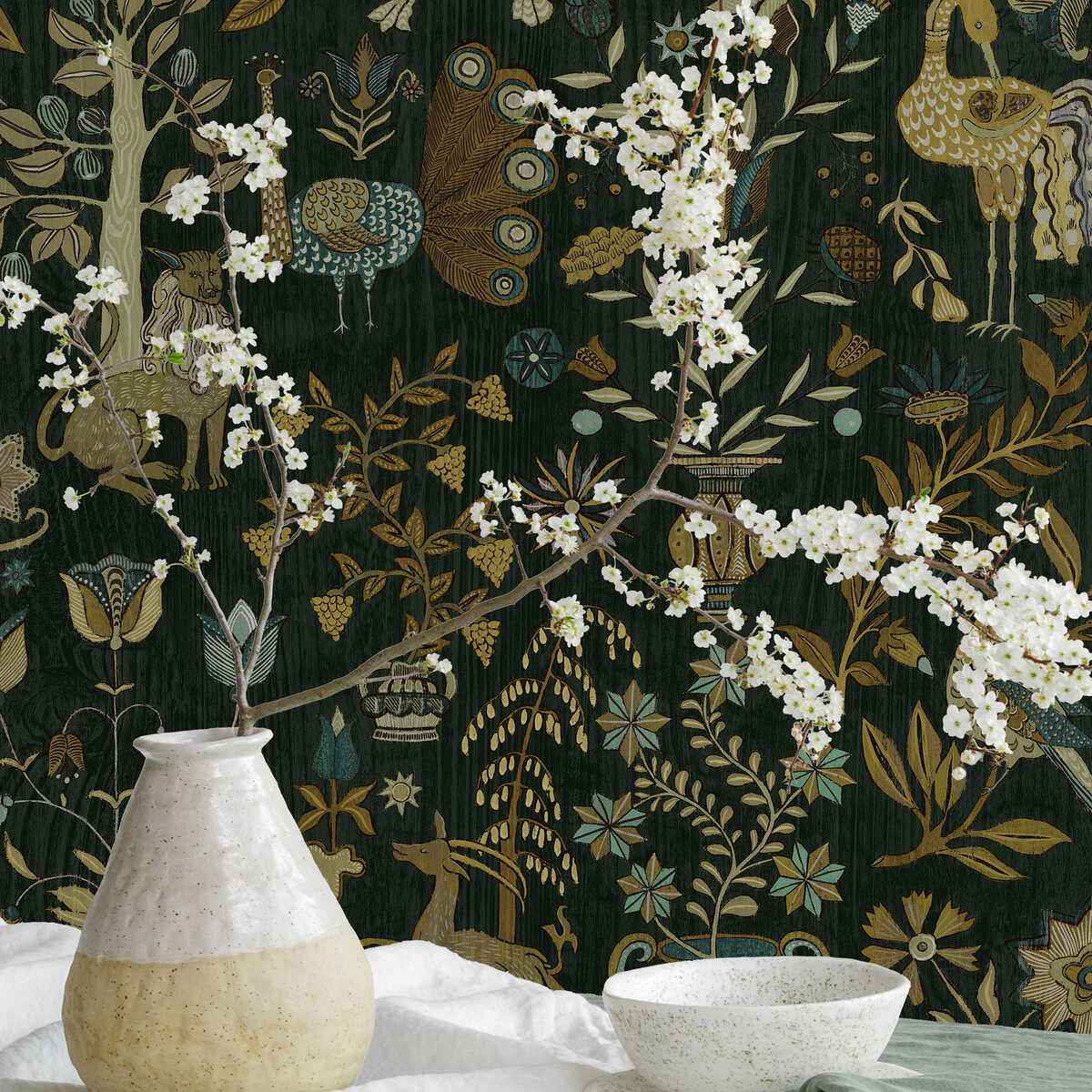 Jmw1045110 Fable Garden 11 Kravet Couture Wallpaper - KRAVET COUTURE Wallpaper