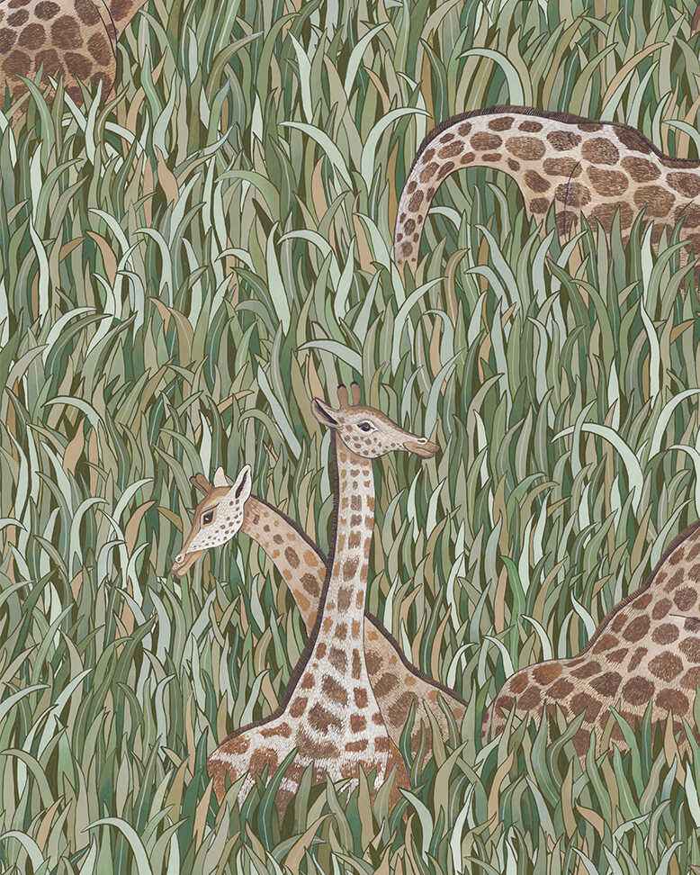 Jmw1049010 Giraffes 01 Kravet Couture Wallpaper - KRAVET COUTURE Wallpaper