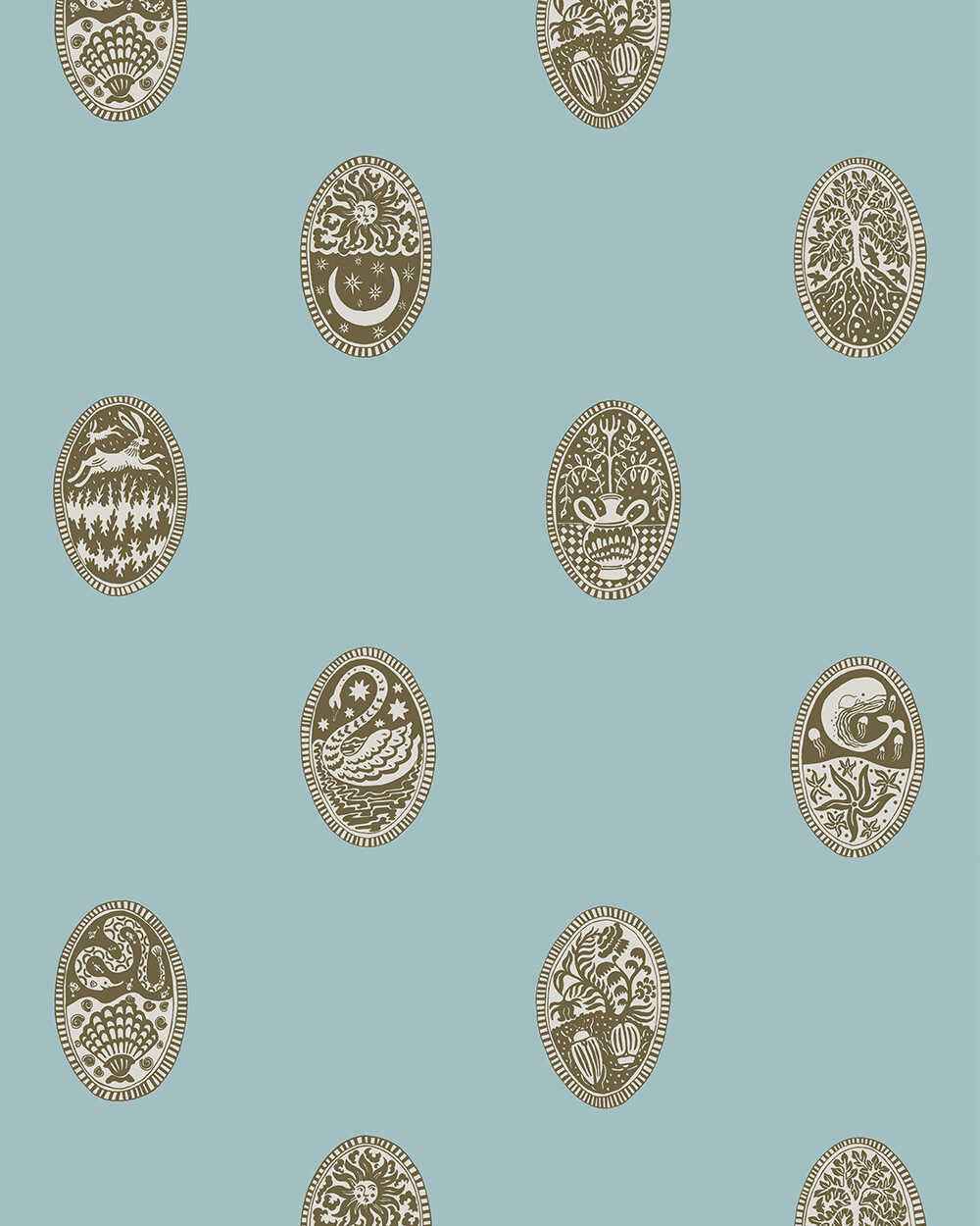 Jmwrlin030 Linear Cameos 03 Kravet Couture Wallpaper - KRAVET COUTURE Wallpaper
