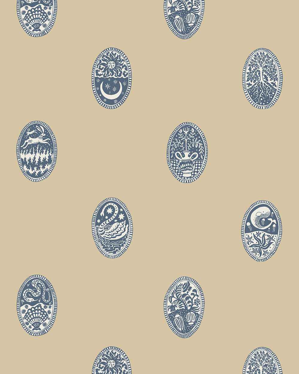 Jmwrlin050 Linear Cameos 05 Kravet Couture Wallpaper - KRAVET COUTURE Wallpaper