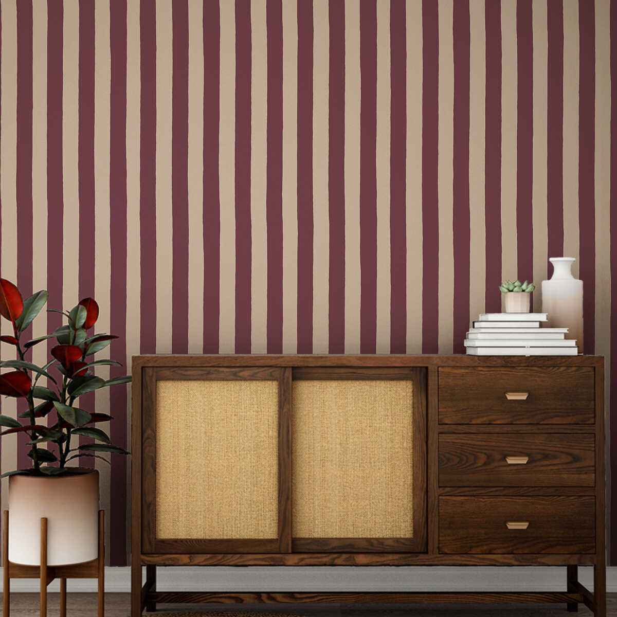 Jmwrmhp040 Medium Hand Painted Stripe 04 Kravet Couture Wallpaper - KRAVET COUTURE Wallpaper