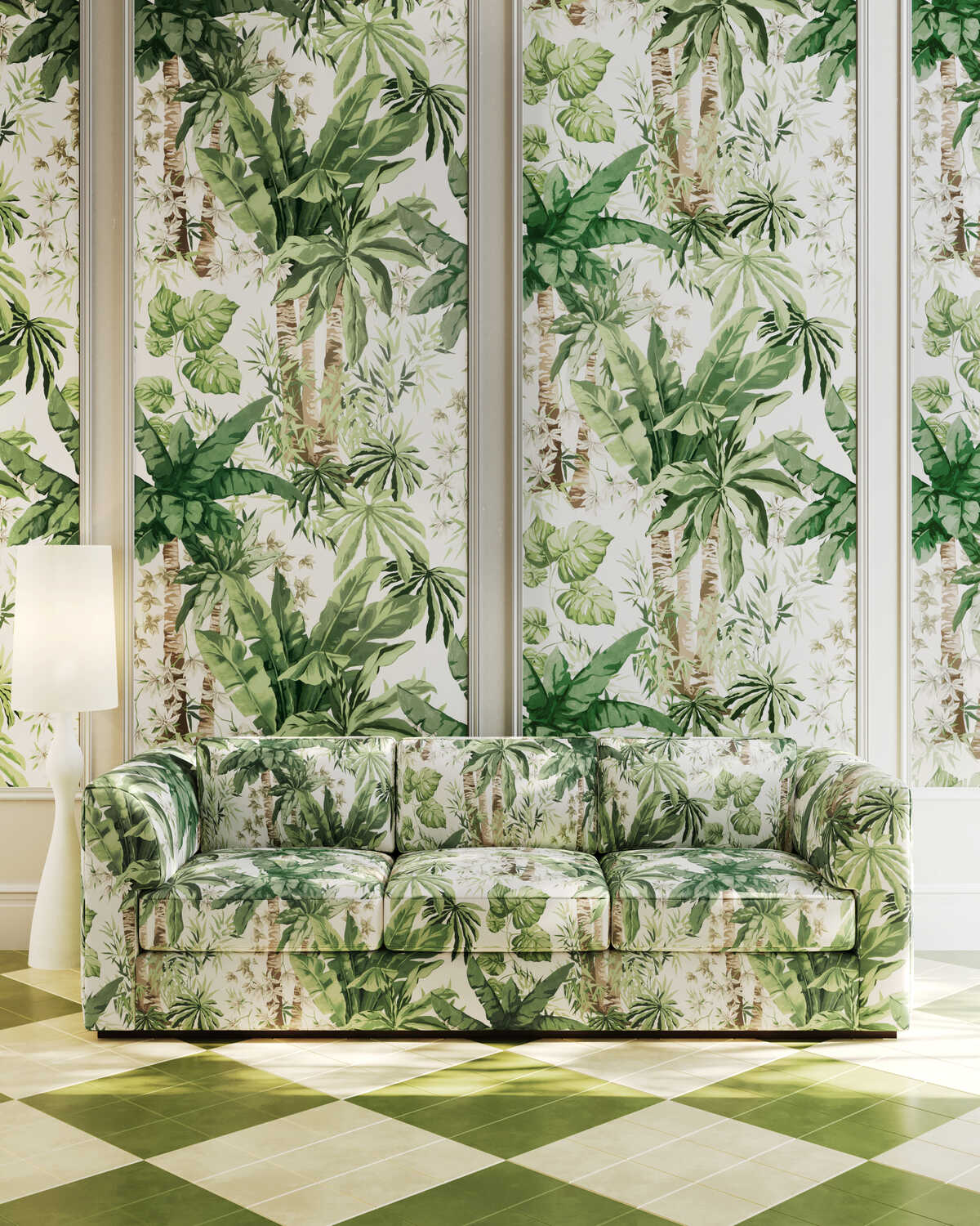 Junglewood - Verde - KRAVET COUTURE Fabric