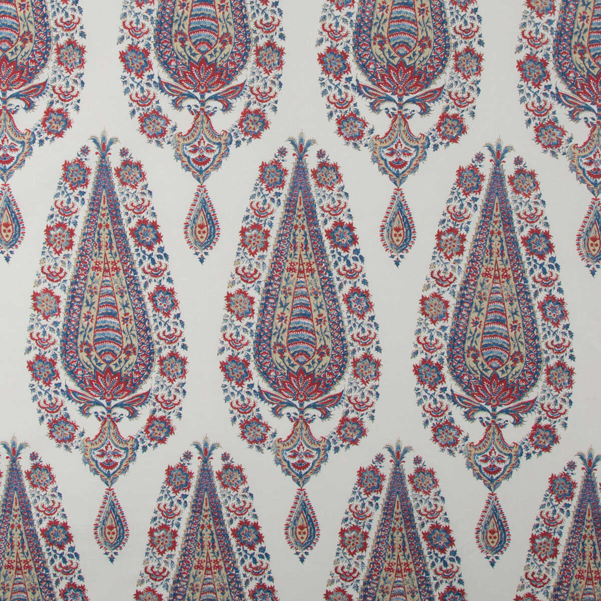 Komal Paisley - Madder/Blue - BRUNSCHWIG & FILS Fabric