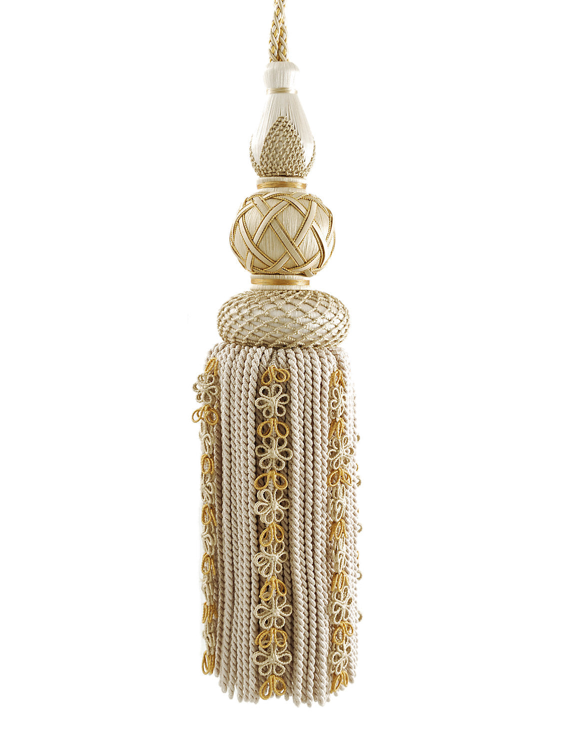 Siecle Single Tassel Tieback - Gilded Alabaster - Scalamandre Recortar