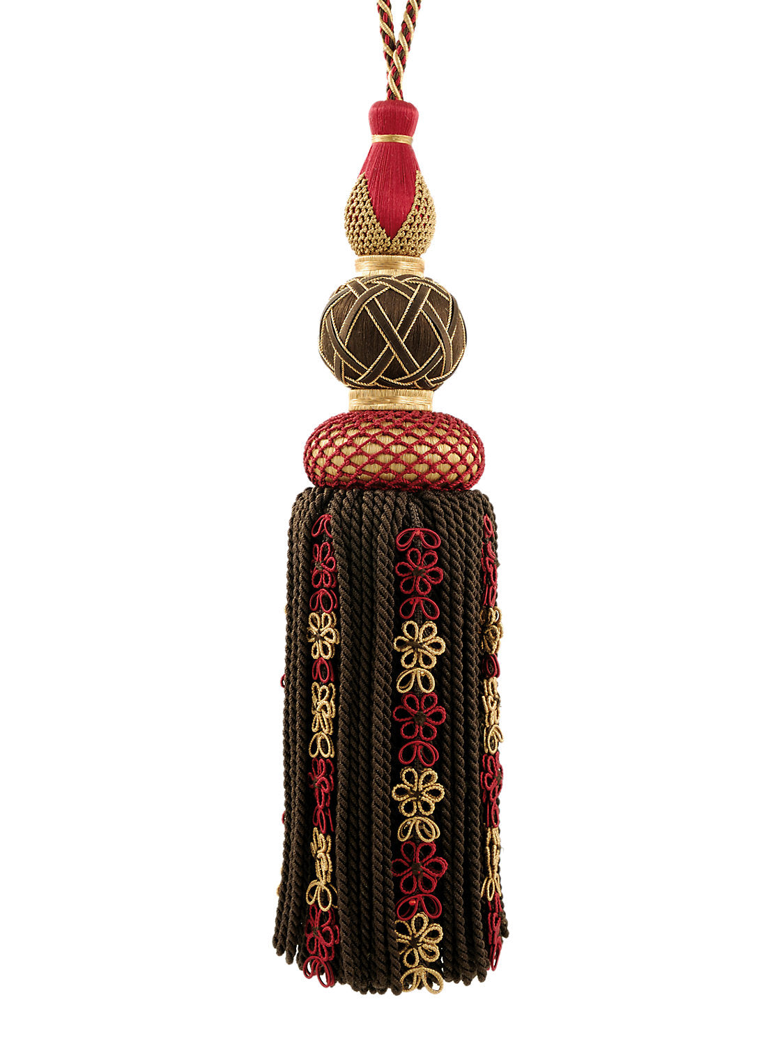 Siecle Single Tassel Tieback - Ebony Bordeaux - Scalamandre Trim