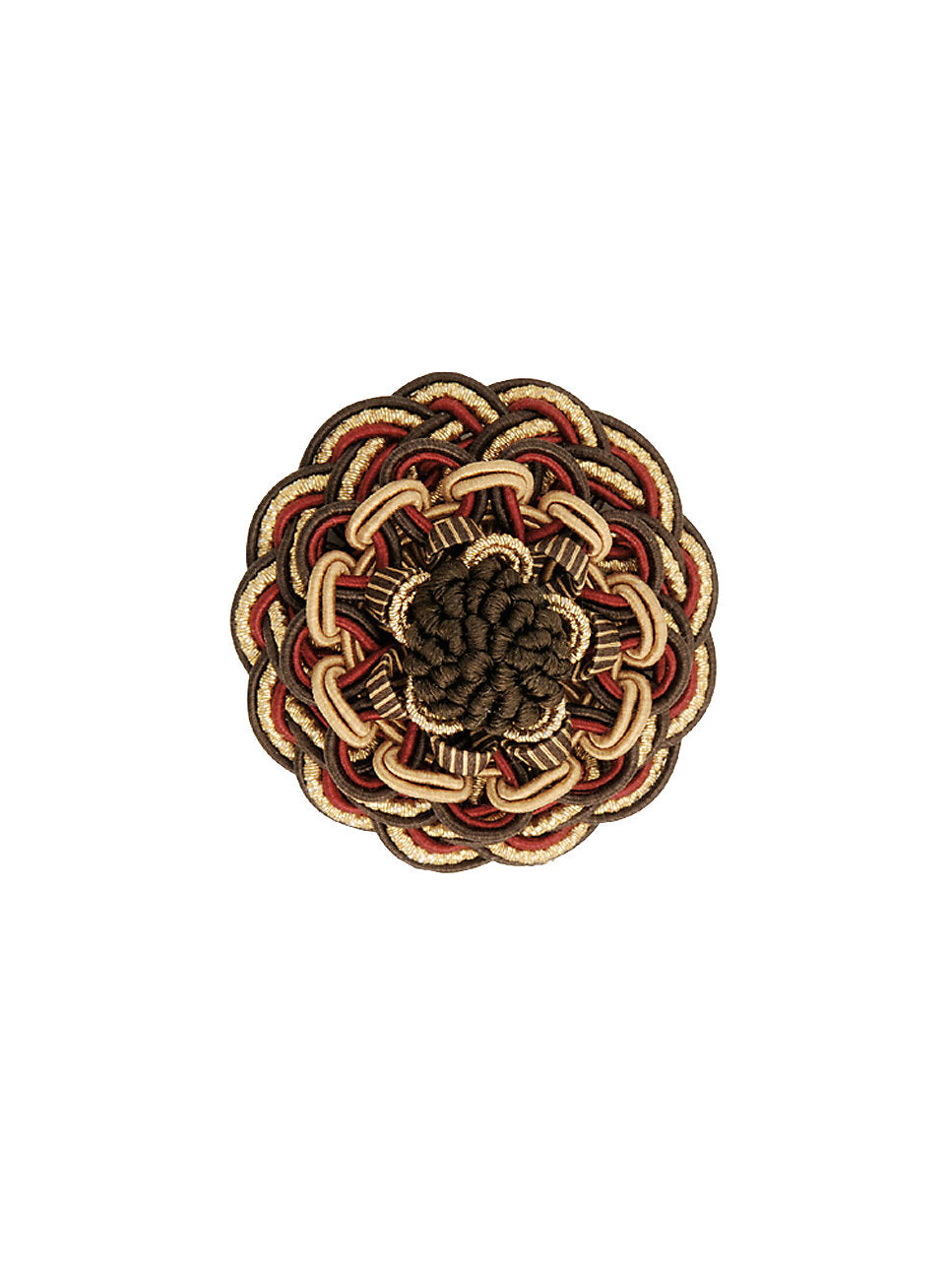 Siecle Rosette - Ebony Bordeaux - Scalamandre Trim
