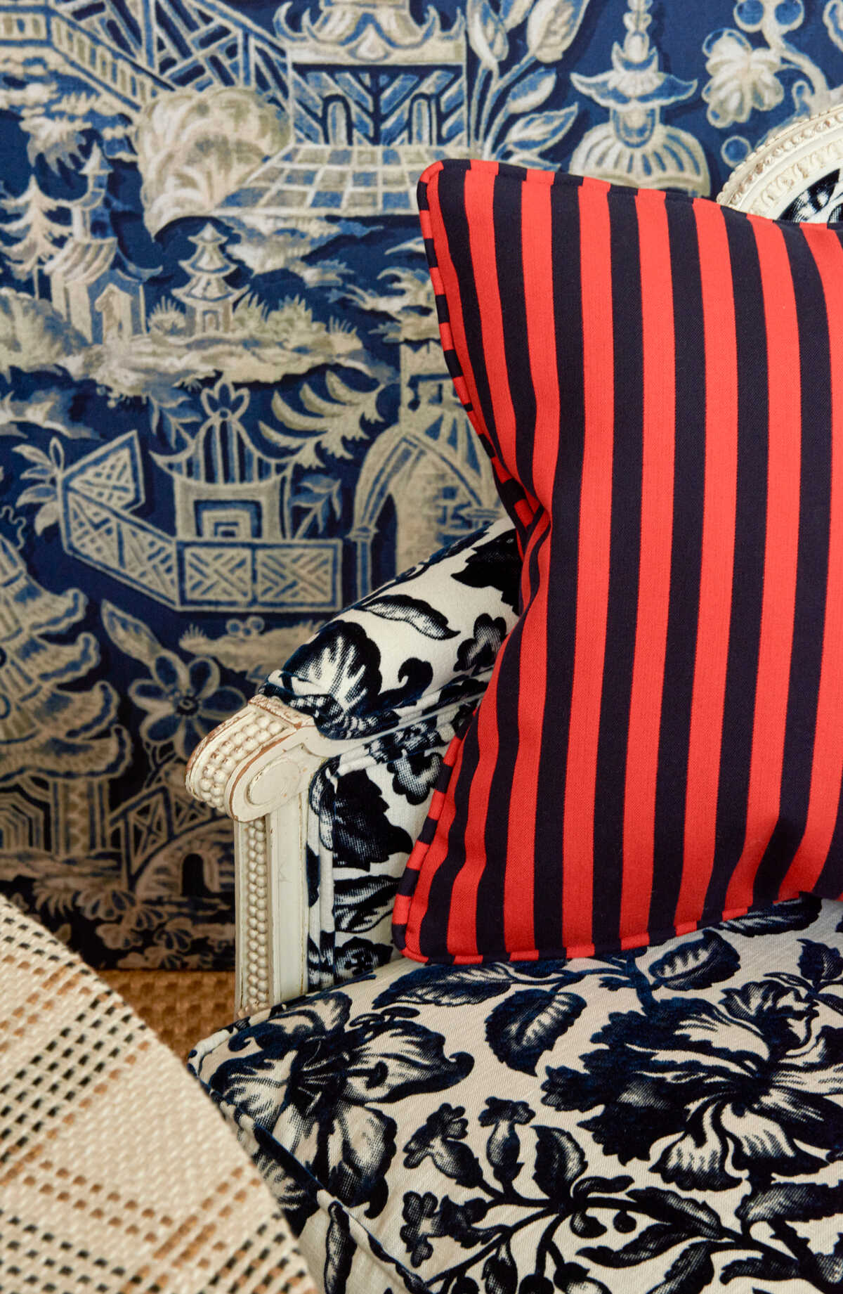 Benjamin - Rojo/Navy - GASTON Y DANIELA Fabric