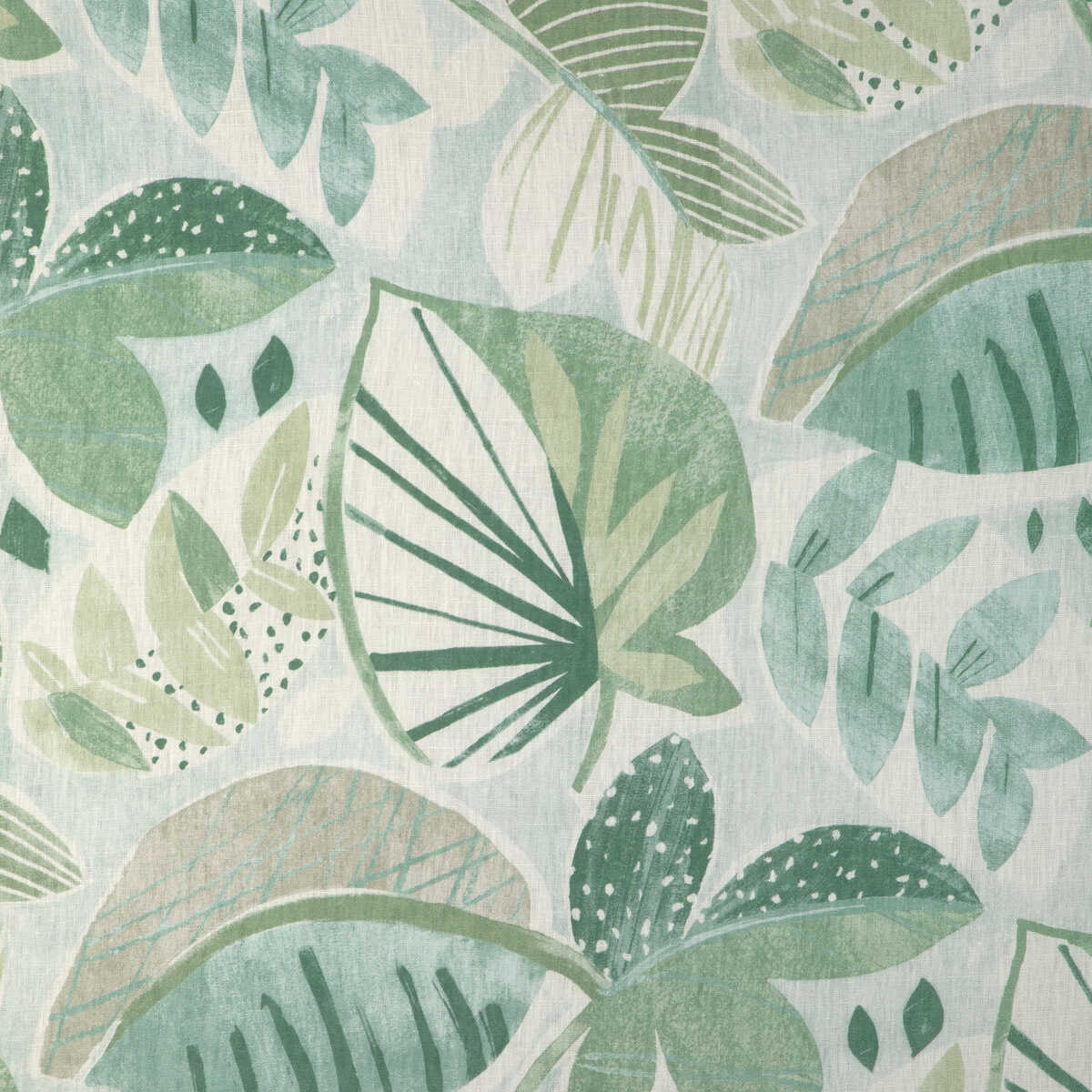 Leaf-A-Lot - Aloe - KRAVET BASICS Fabric
