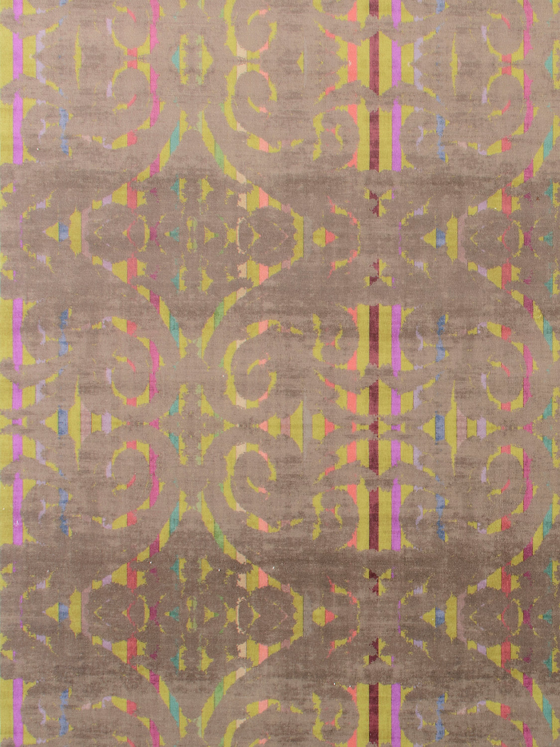 Dapper Printed Velvet - Chartreuse