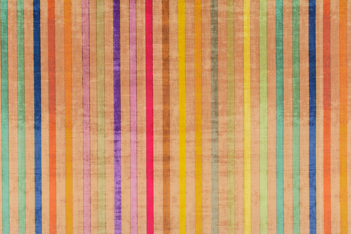 Grand Stripe Printed Velvet - Gold Jewel