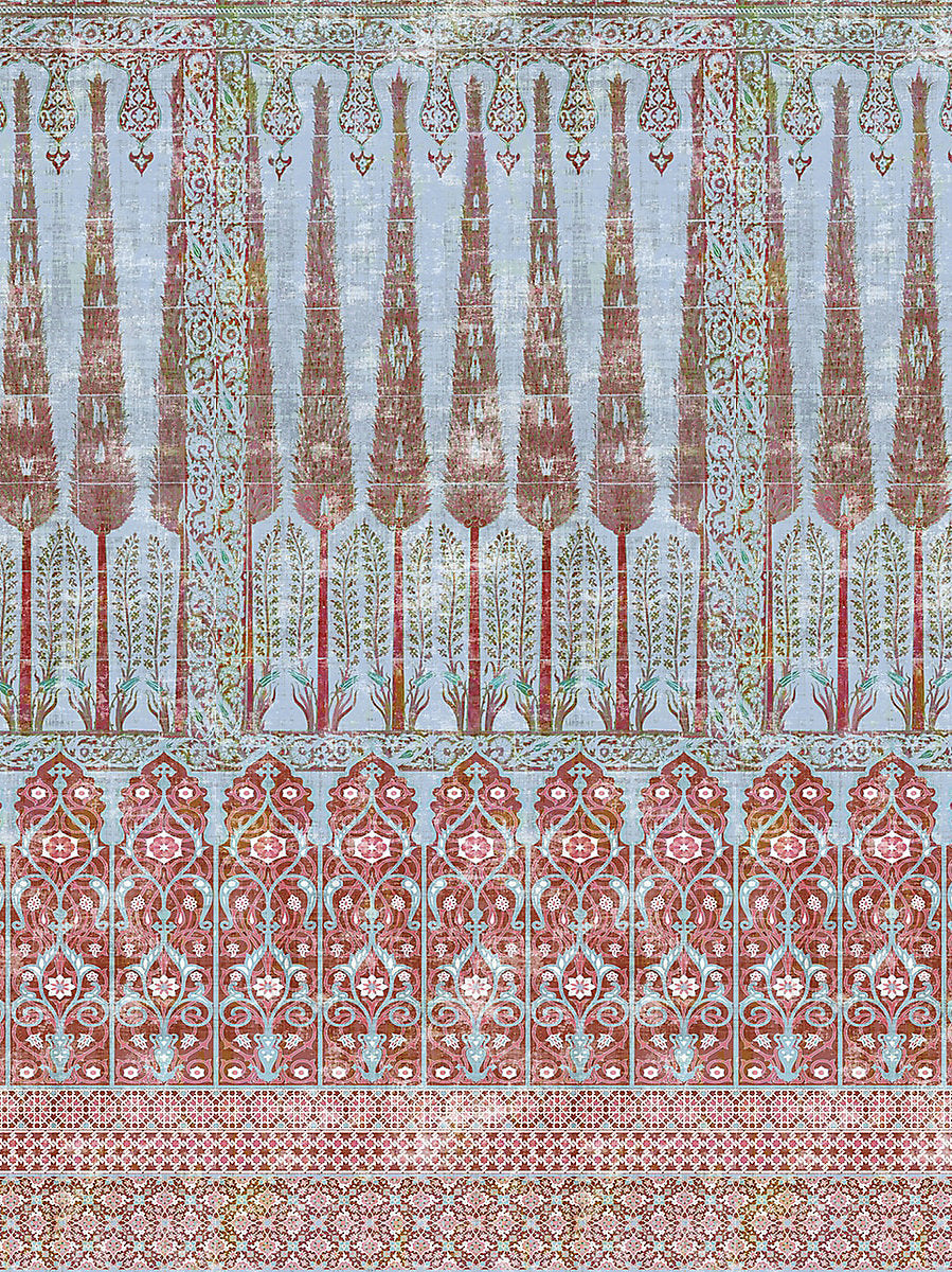Topkapi Garden Cotton - Garden Turquoise - Scalamandre Fabric